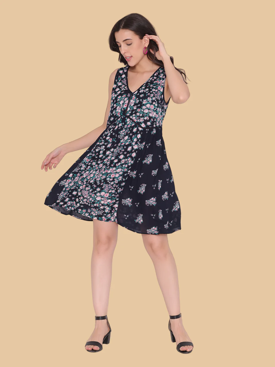 Flawless Trendy Women Mini Printed Dress | BLOOM