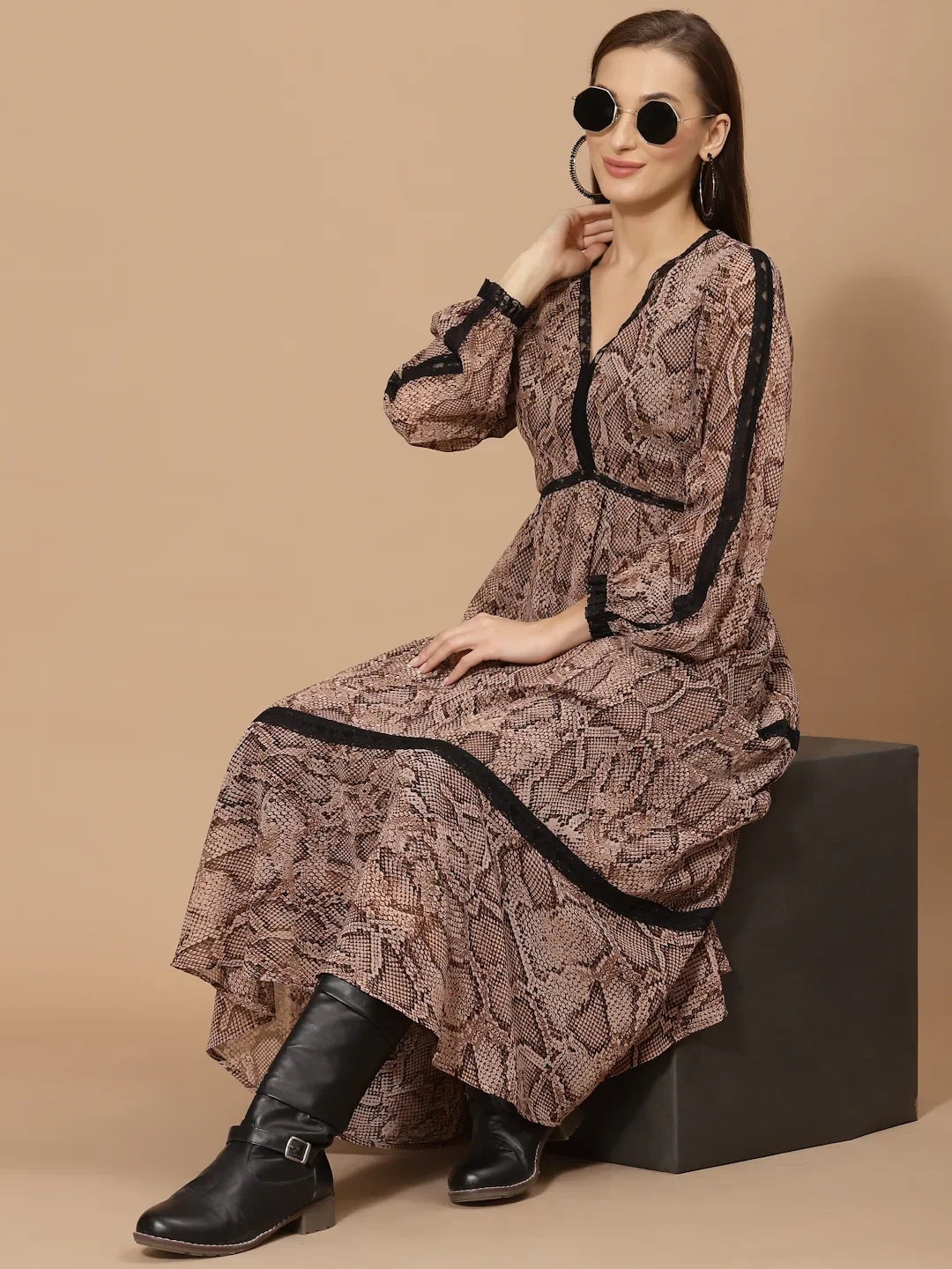 Flawless Trendy Women Animal Printed Dress | SARAH - Image 4