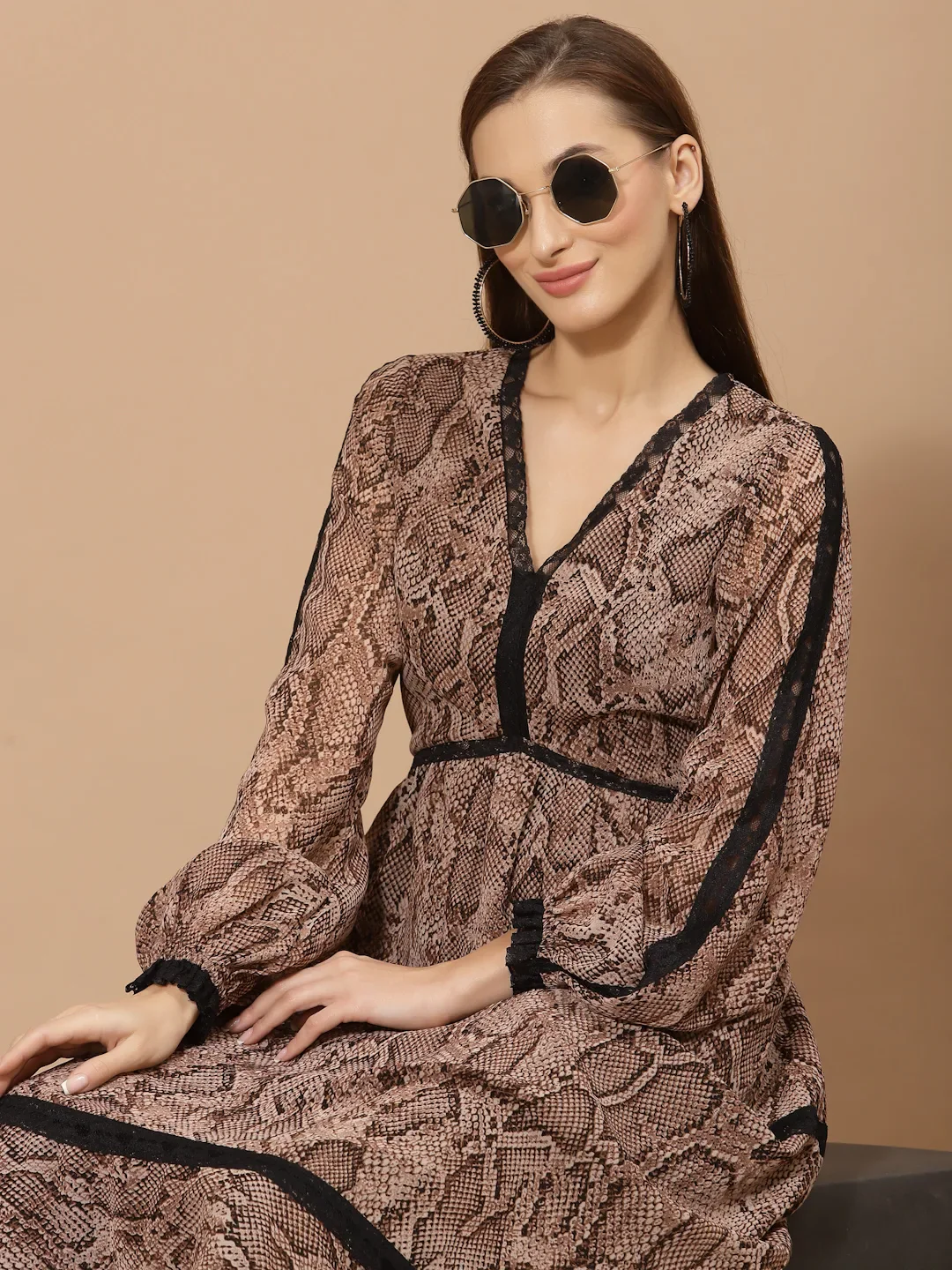 Flawless Trendy Women Animal Printed Dress | SARAH - Image 6