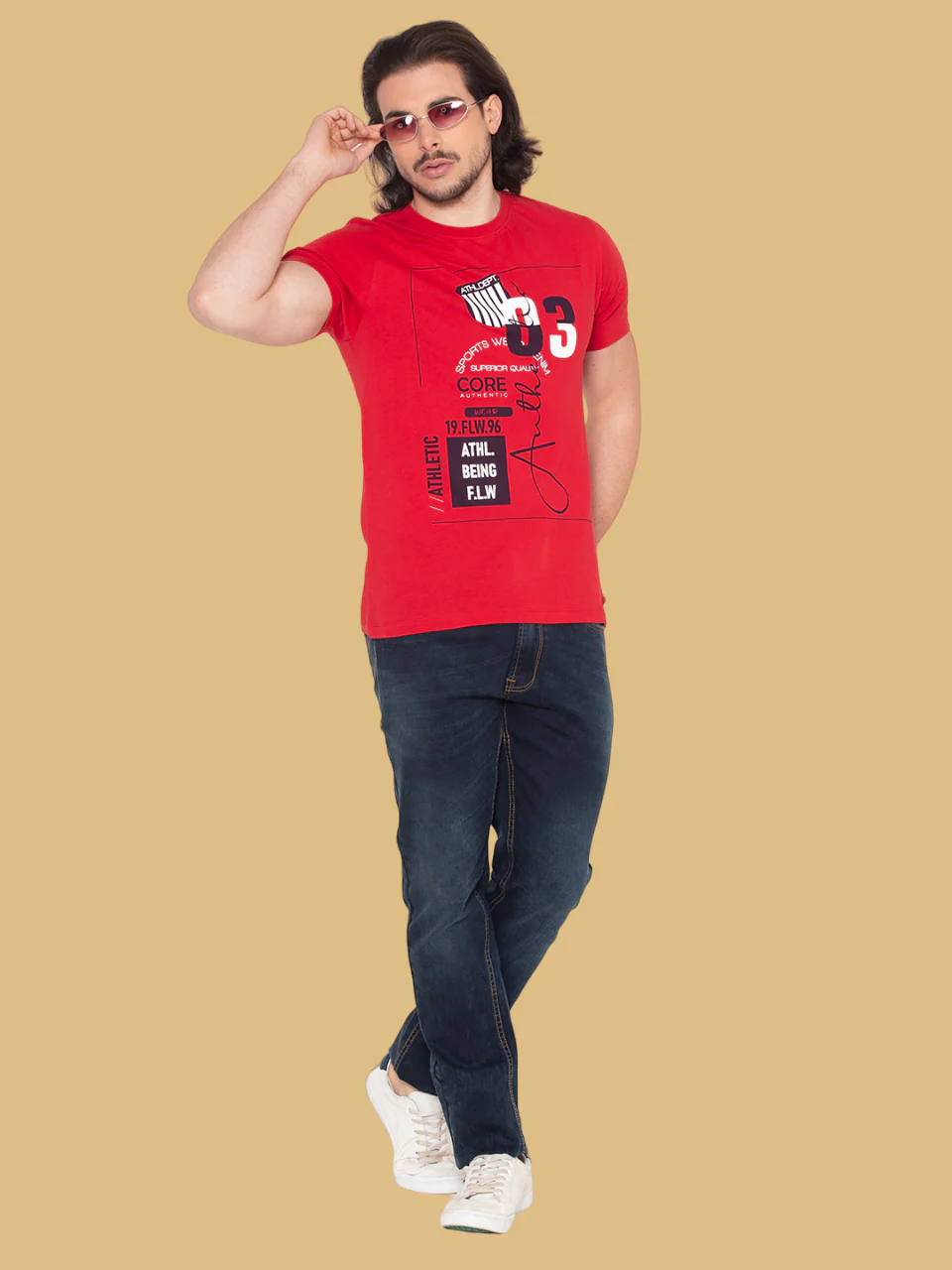 Flawless Men's Athletic Red Cotton T-Shirt - Image 6