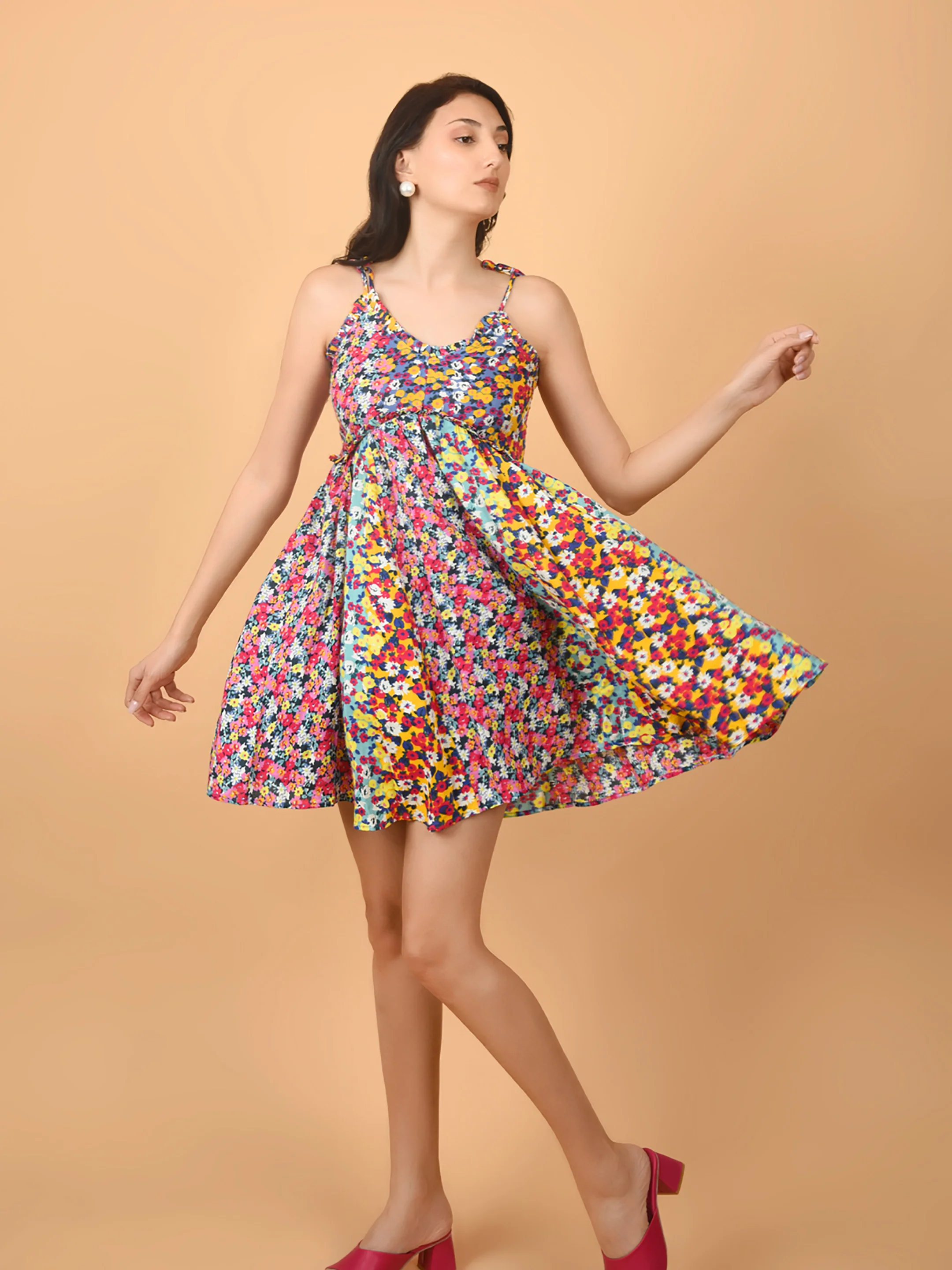 Flawless Women Multicolor Barbie Mini Dress - Image 4