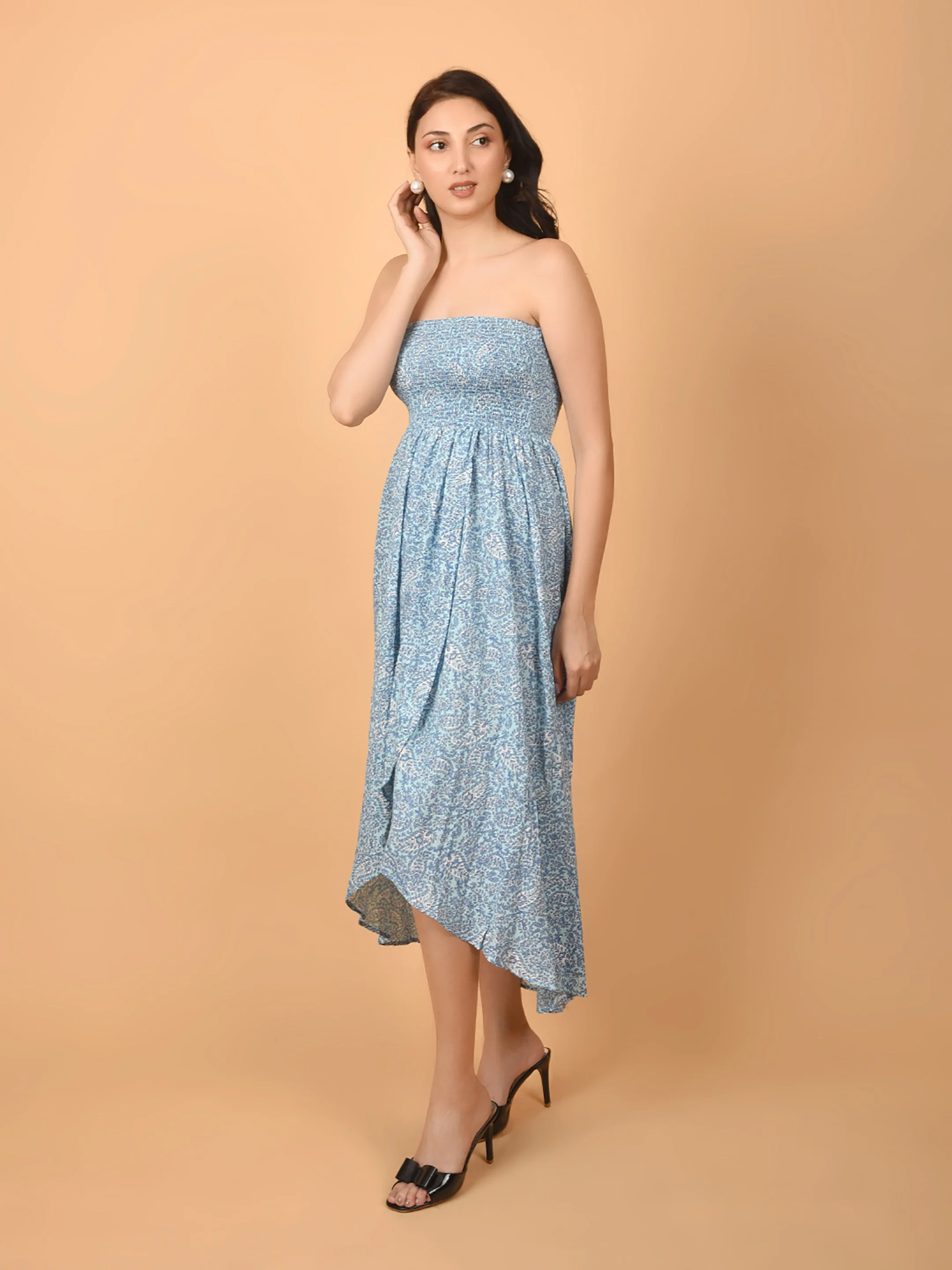Flawless Beach Wear Off Shoulder Side Slit Dress For Women | SKY - Image 4