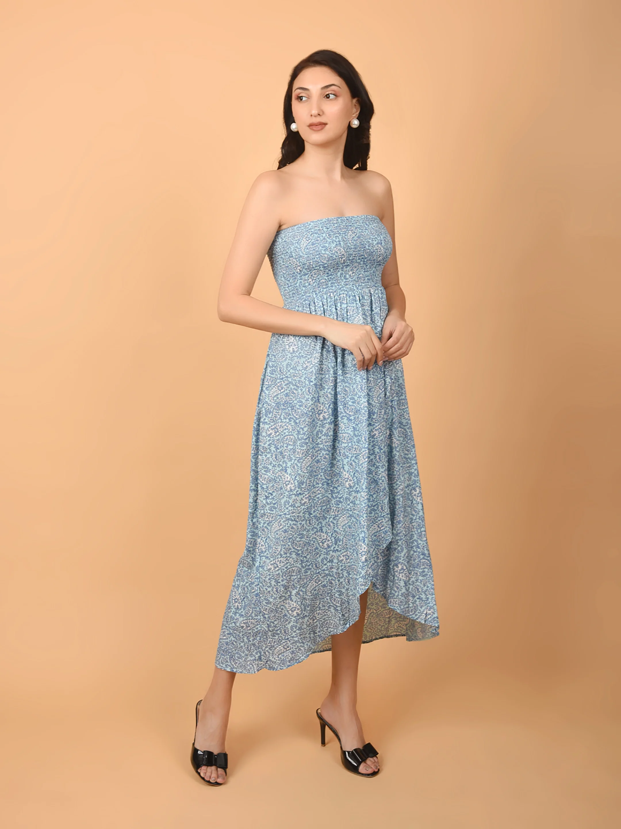 Flawless Beach Wear Off Shoulder Side Slit Dress For Women | SKY - Image 6