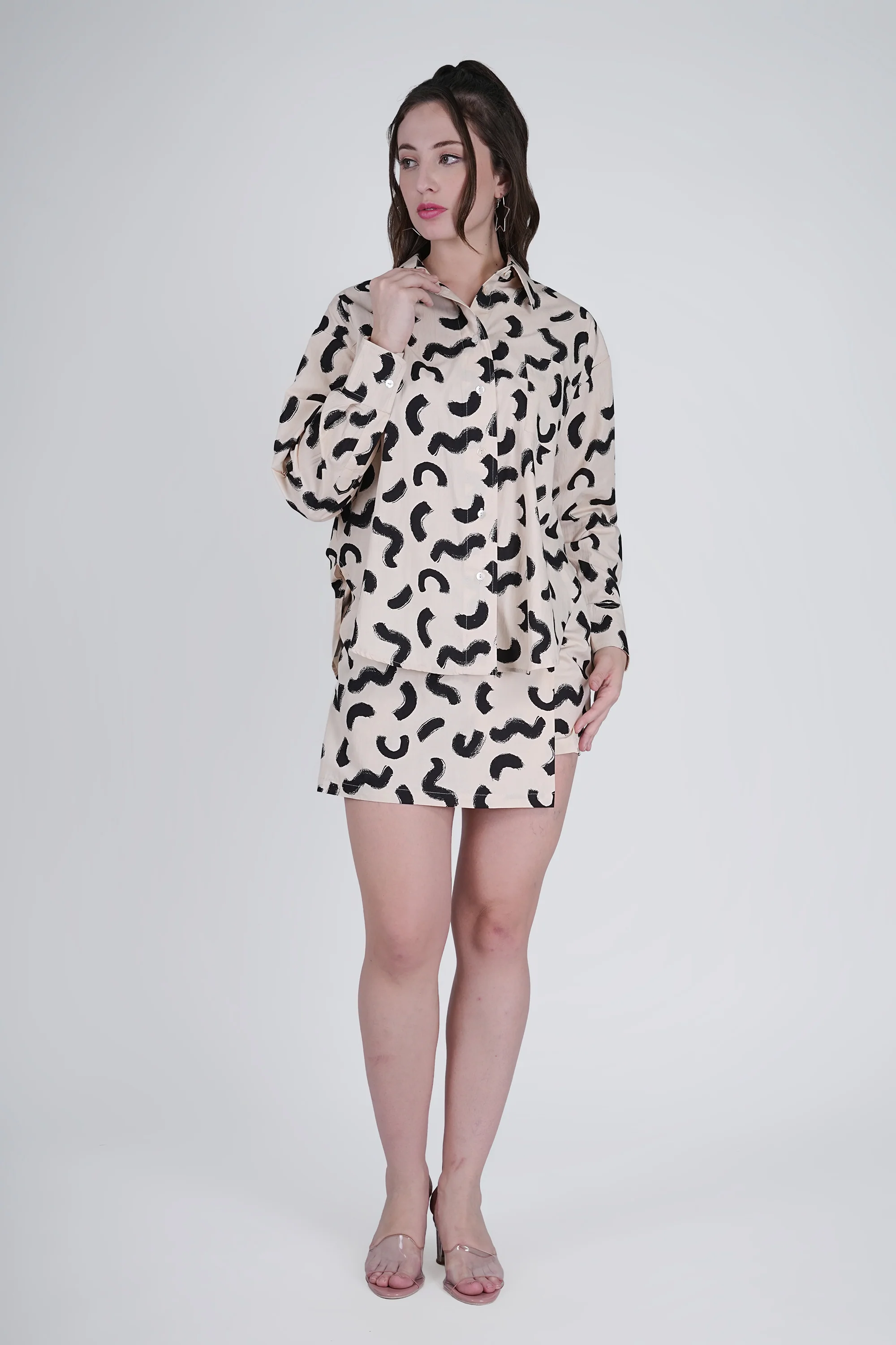 Beige Relaxed Cotton Shorts for Women - Casual & Party Wear - Image 4