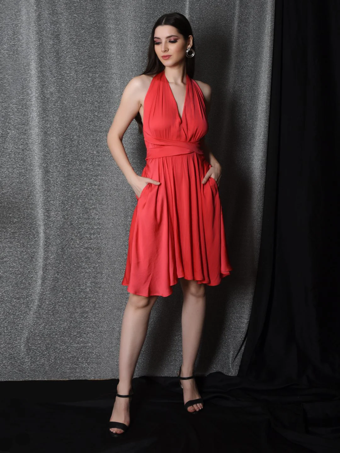 Flawless Trendy Party Red Dress For Women | BELLA - Image 3