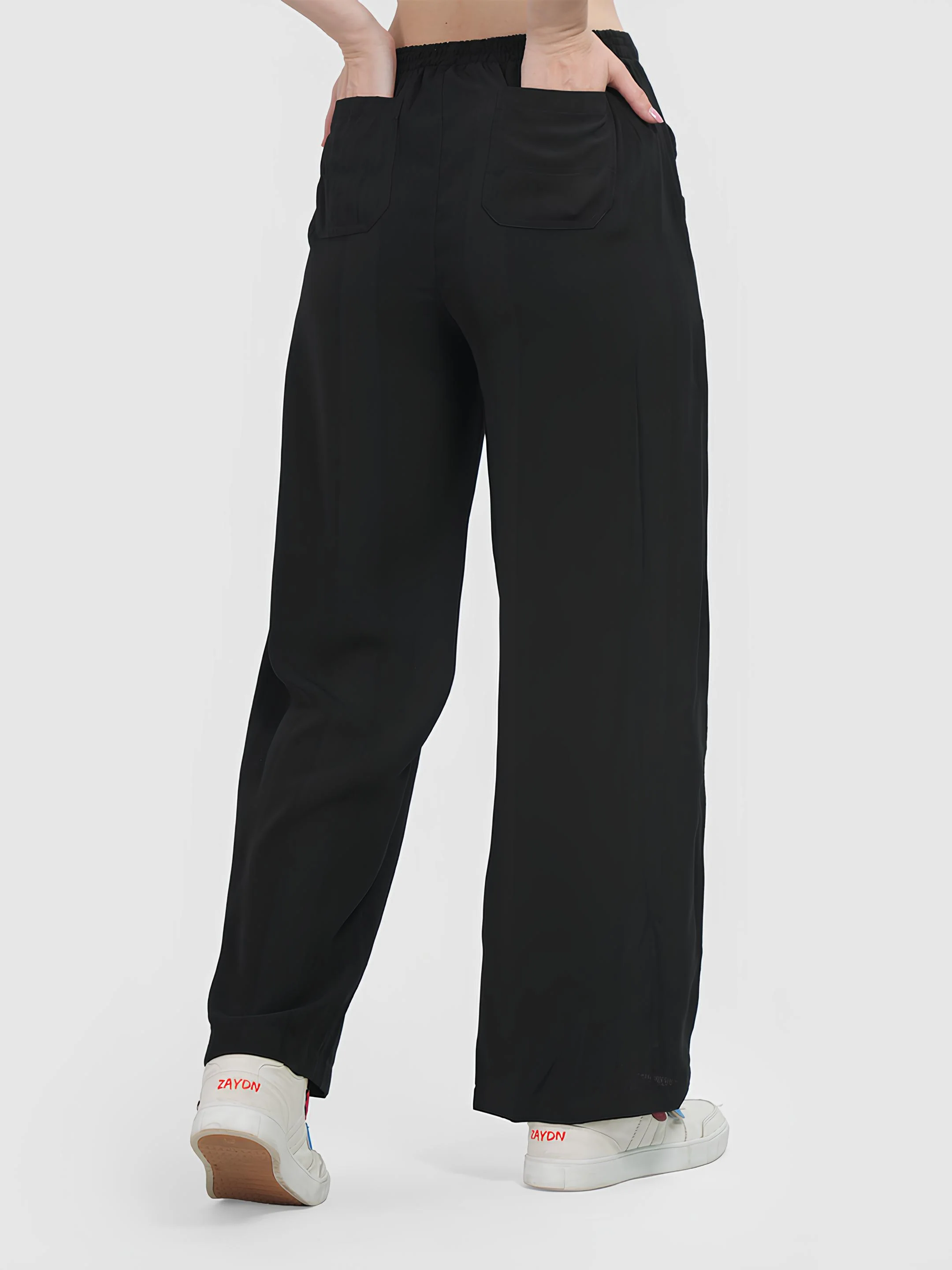 Black Colour | Women Formal Trousers Regular Fit - Image 7