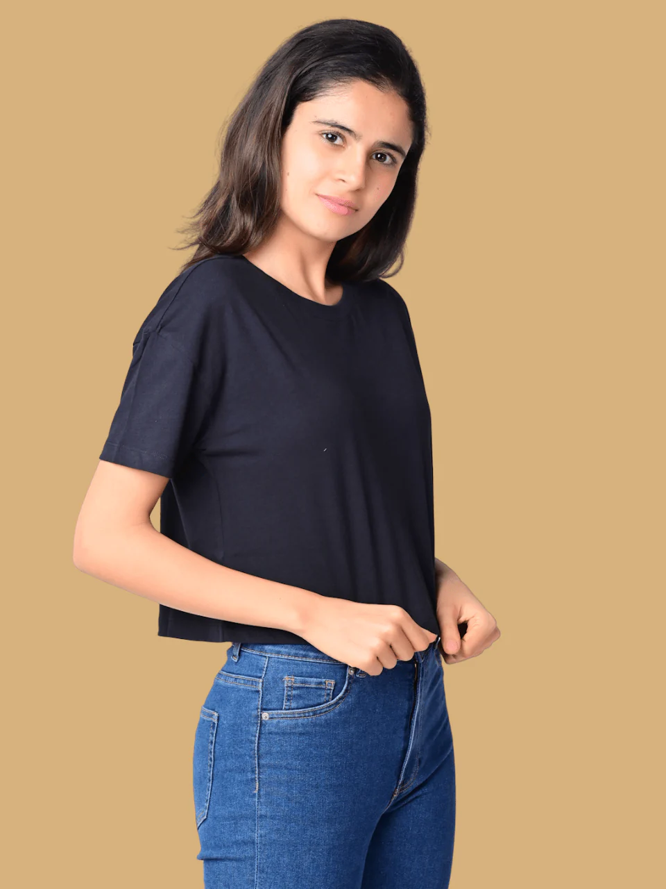 Flawless Trendy Women Black Crop Top - Image 4