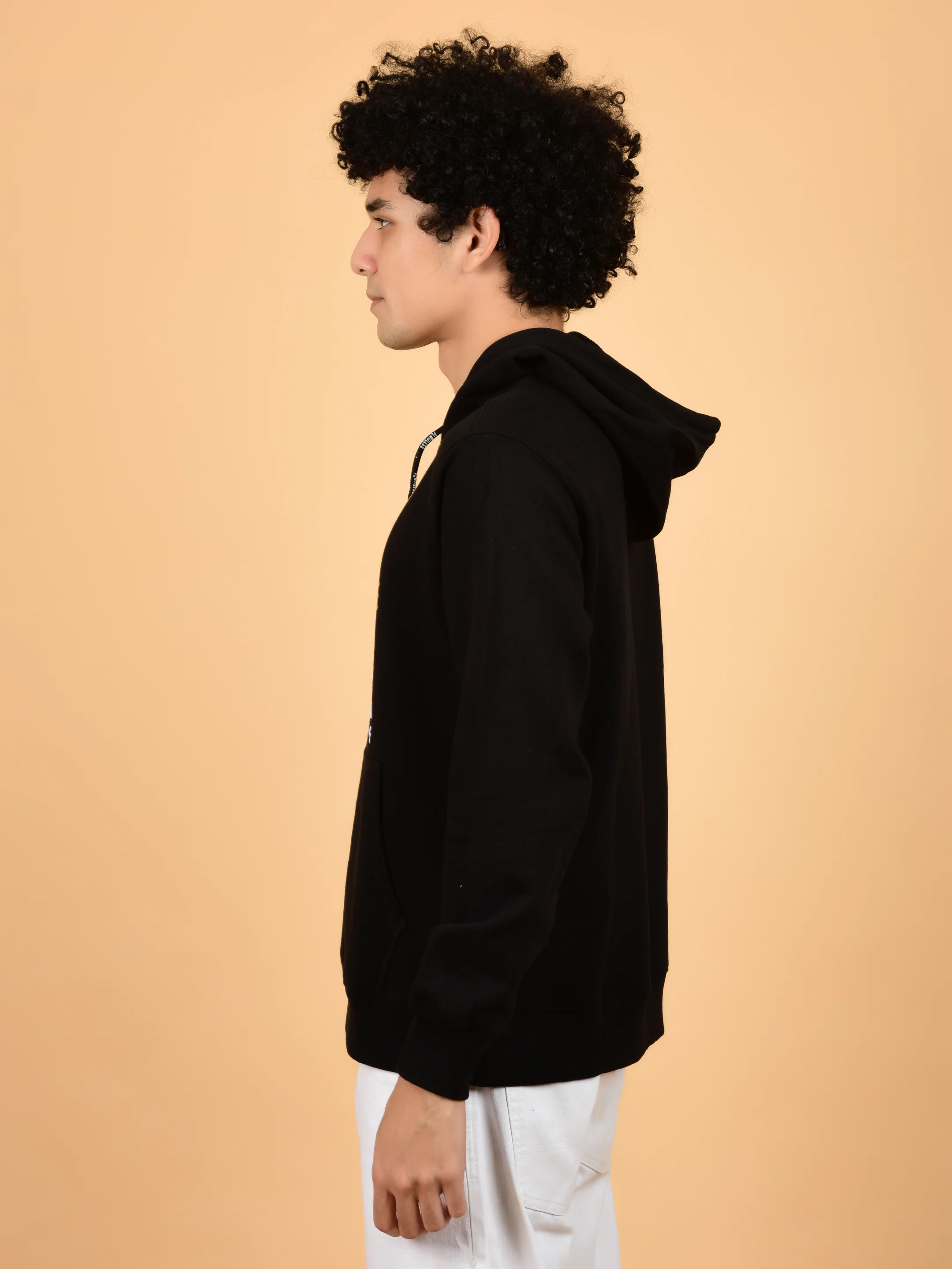 Flawless Letest Men Black Printed Hoodie - Image 5