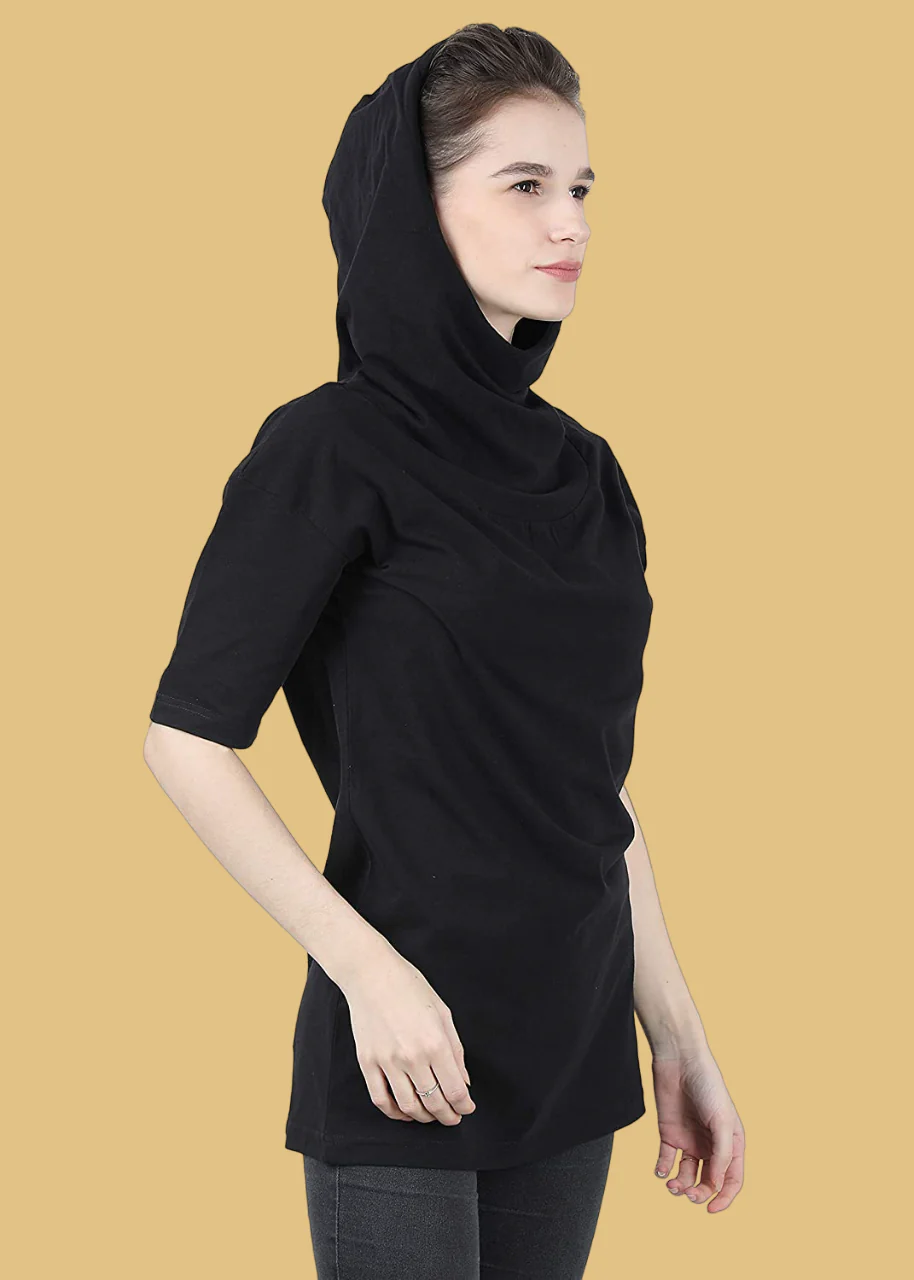 Flawless Women Casual Black Hoodie - Image 3