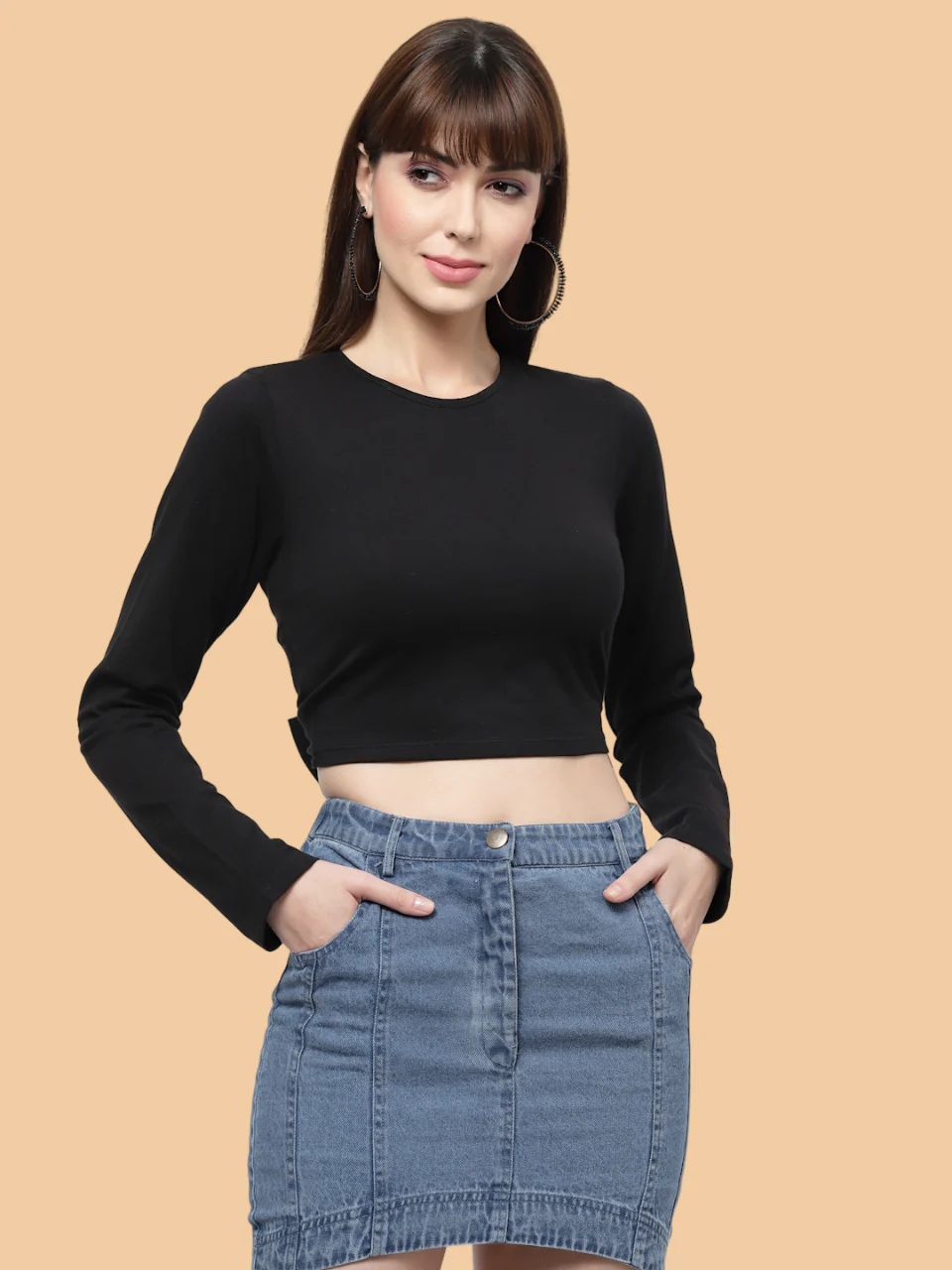 Flawless Women Black Backless Crop Top | ARCH - Image 4