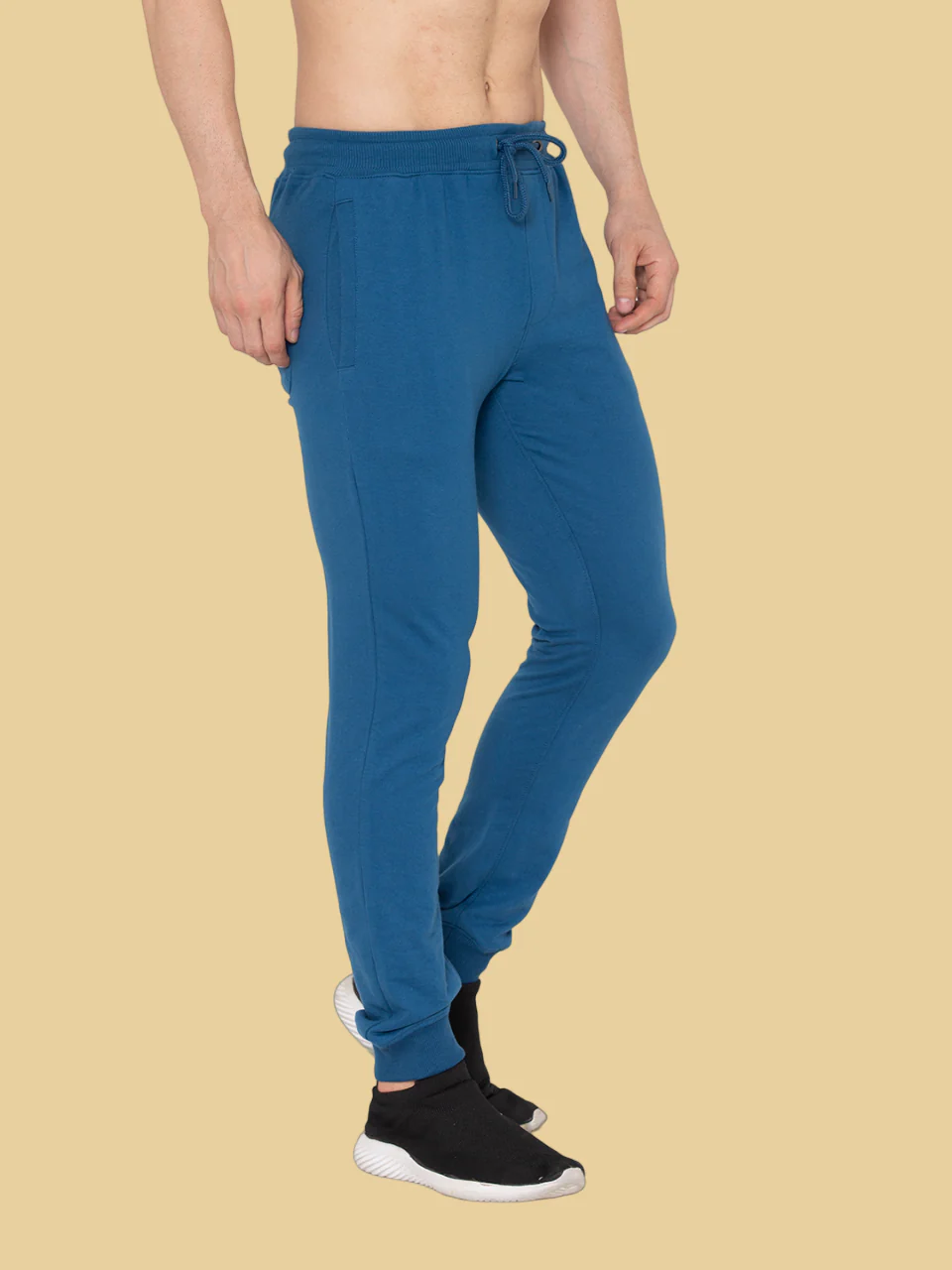 Flawless Men Trendy Solid Blue Jogger - Image 5