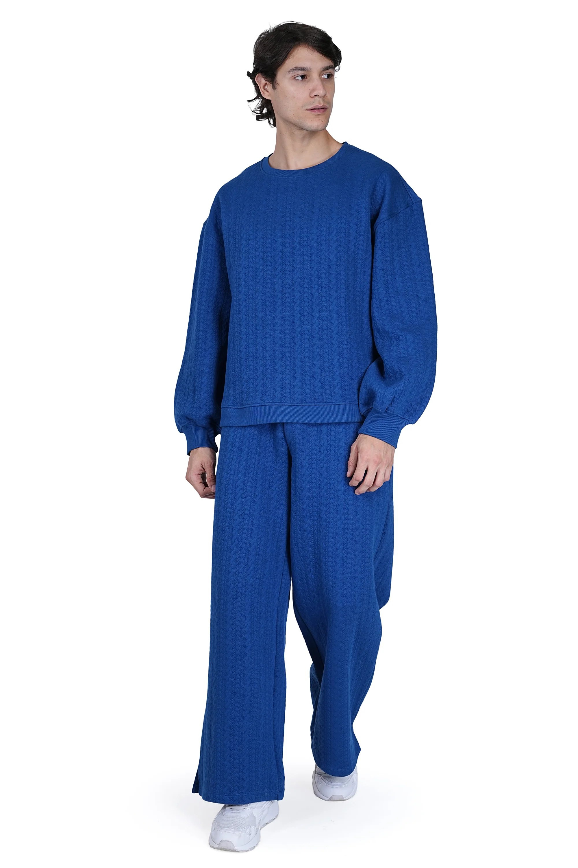 Blue Knitted Cordset for Men