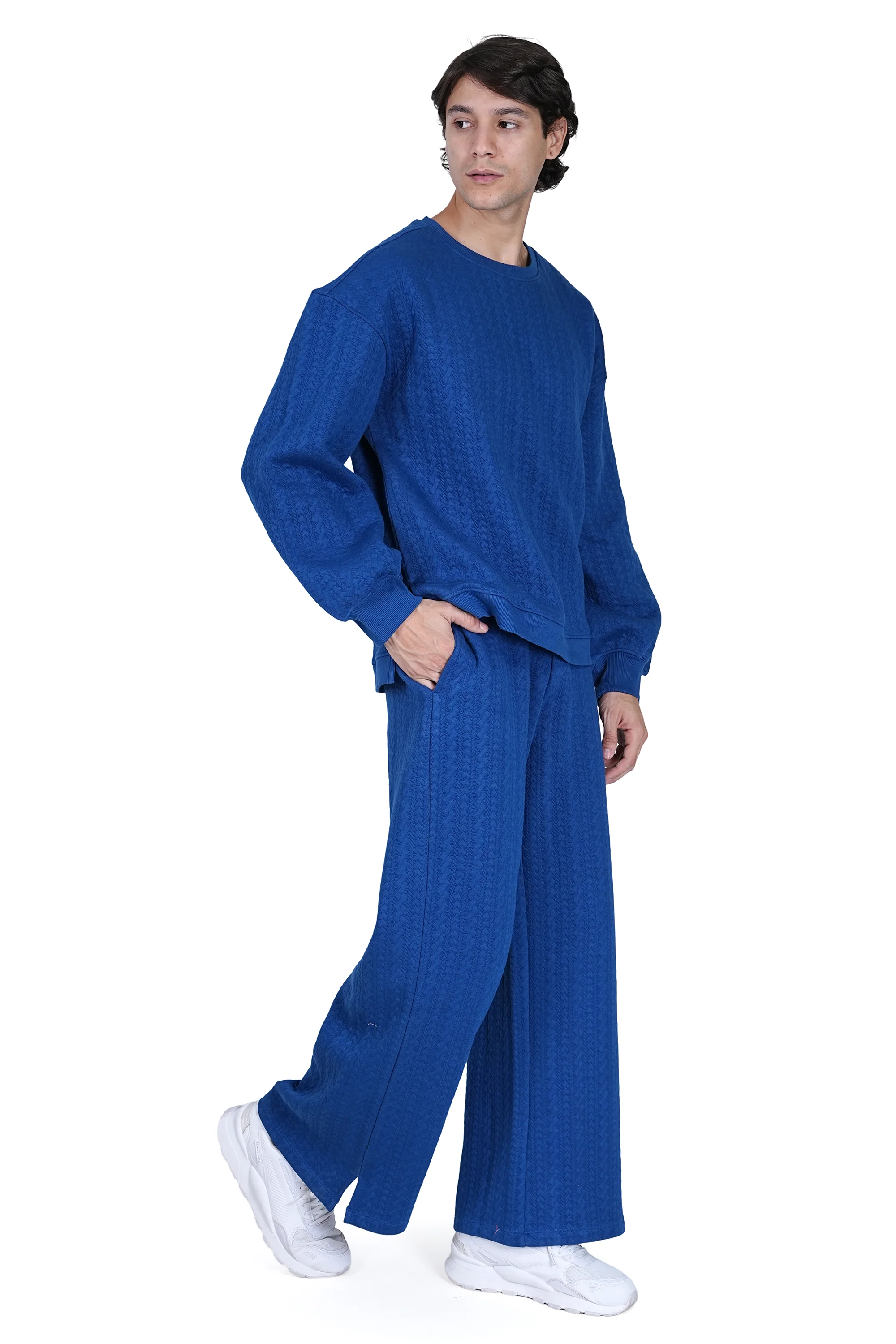 Blue Knitted Cordset for Men - Image 3