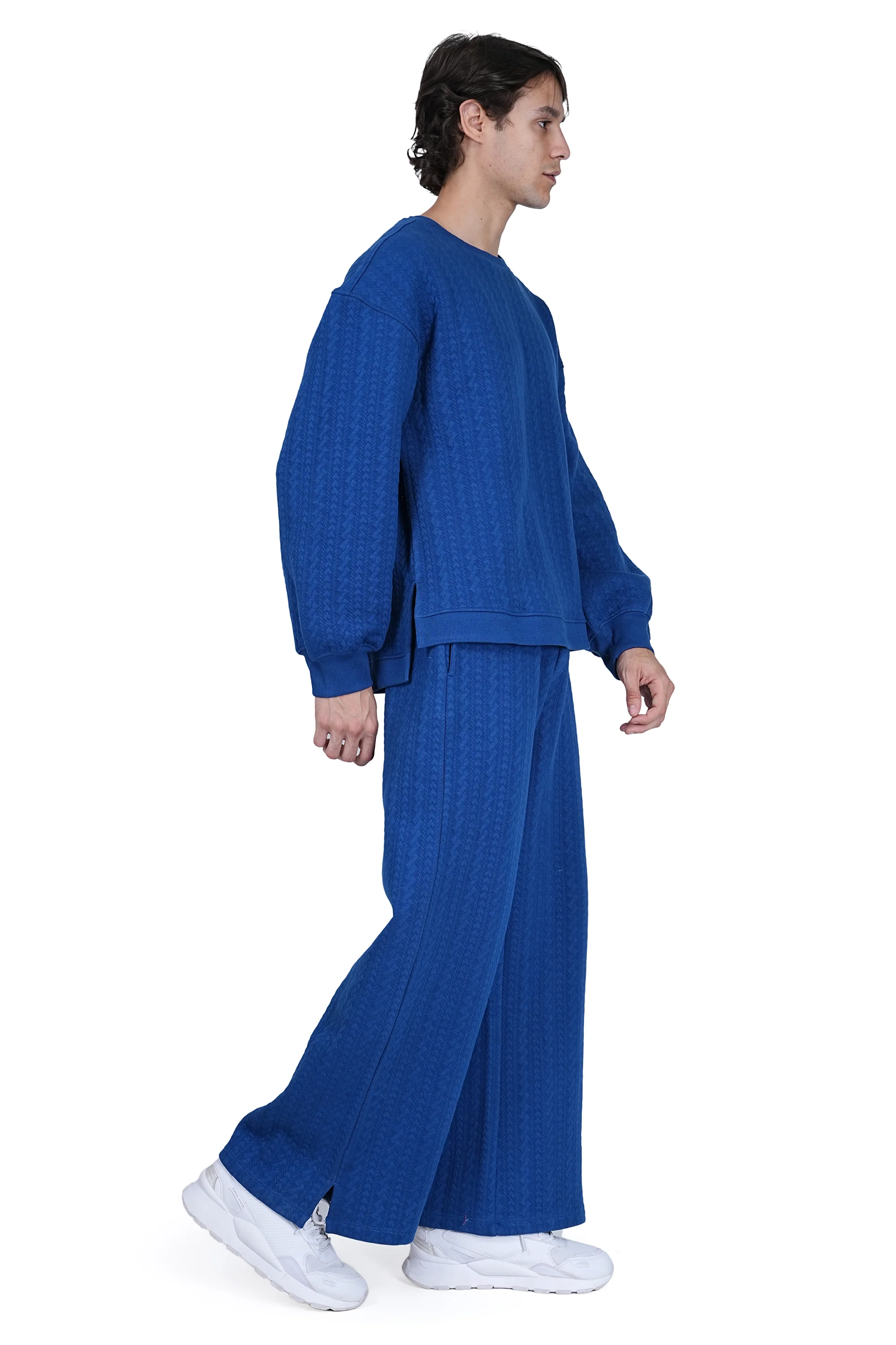 Blue Knitted Cordset for Men - Image 4