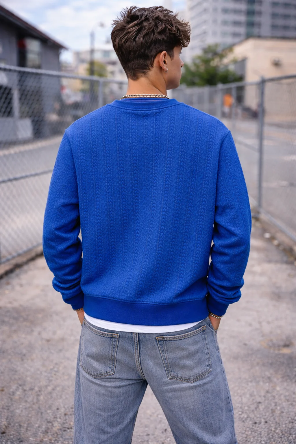 Blue Knitted Cordset for Men - Image 2