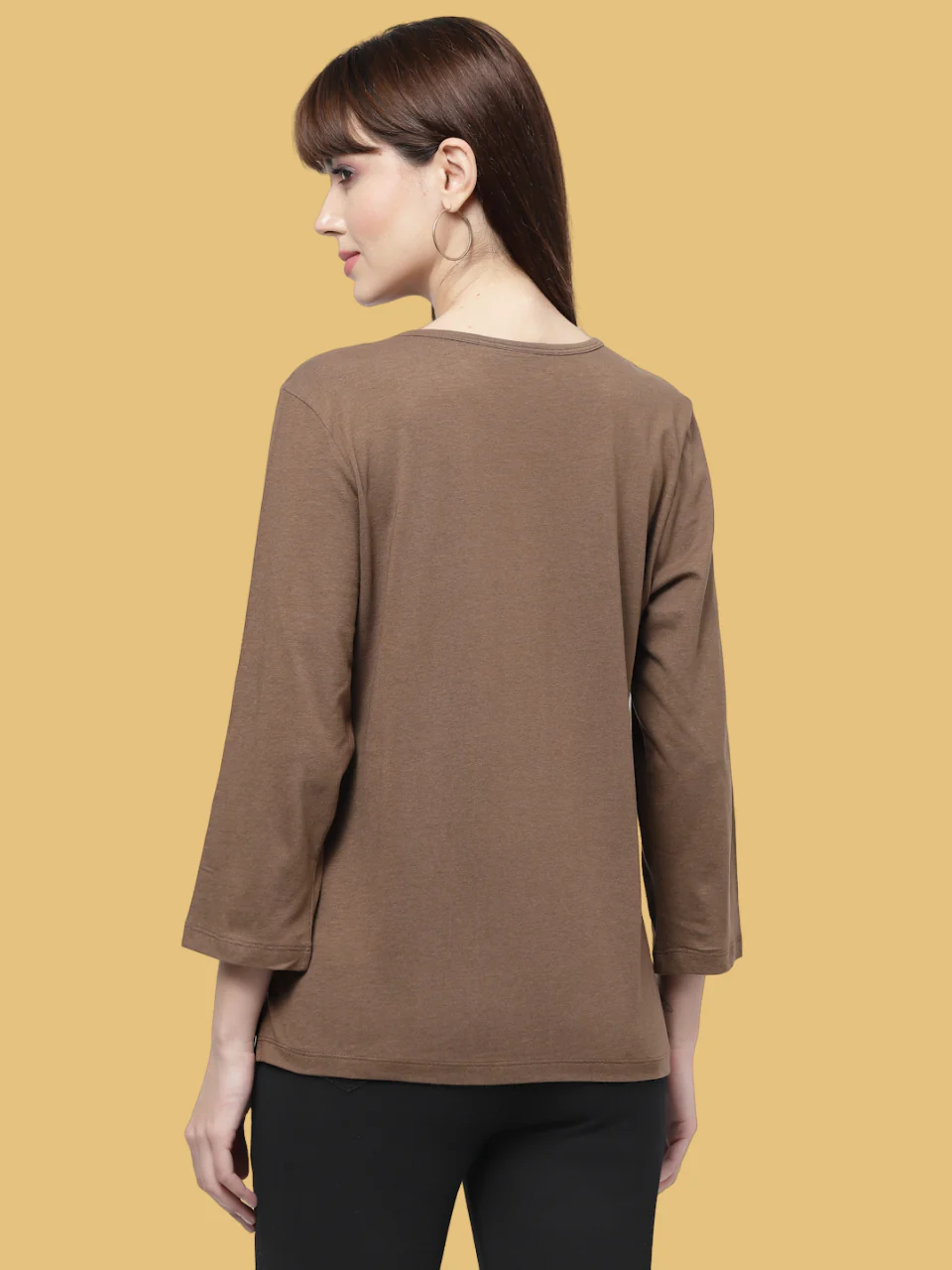 Flawless Women Casual Brown Top | BROWNEY - Image 3