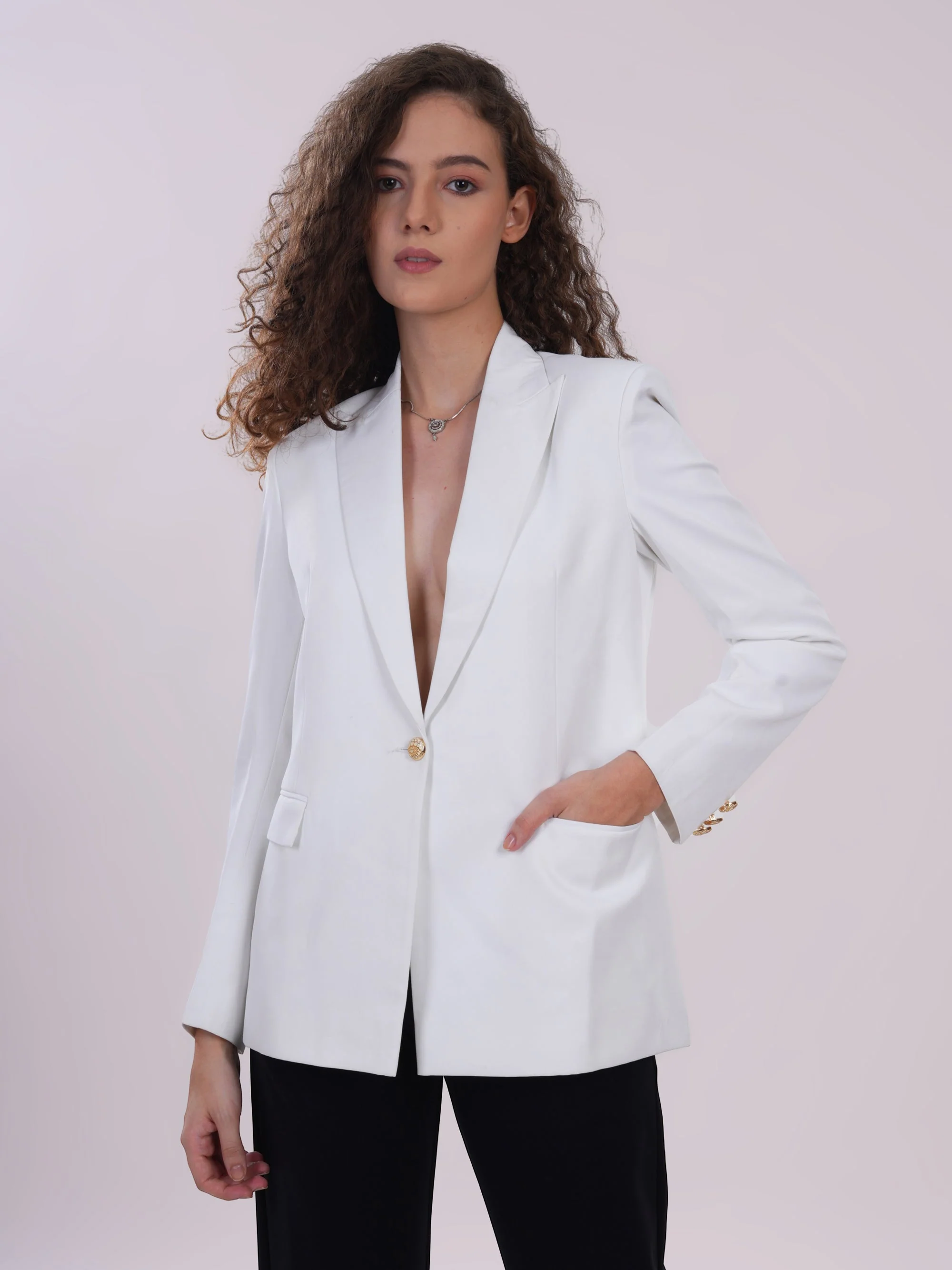 White Blazer – Pure Class, Bold Energy - Image 3