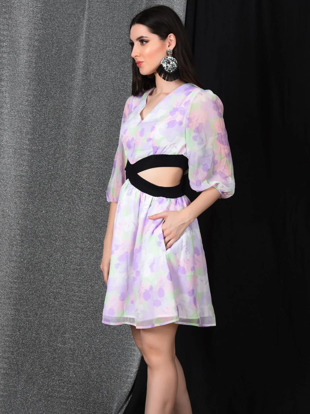 Flawless Letest Multicolour Cutout Dress For Women | JOLLY - Image 4