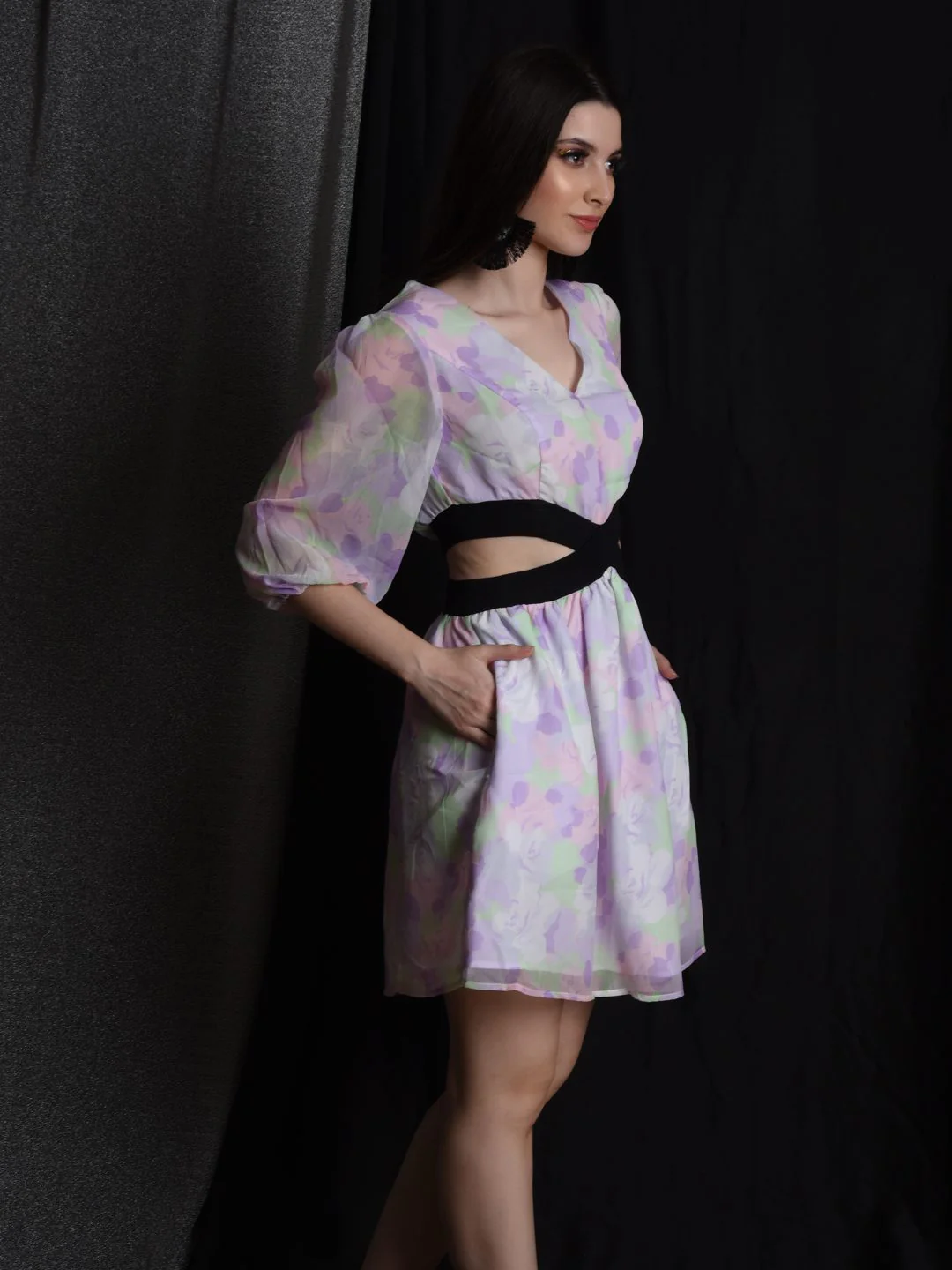 Flawless Letest Multicolour Cutout Dress For Women | JOLLY - Image 5
