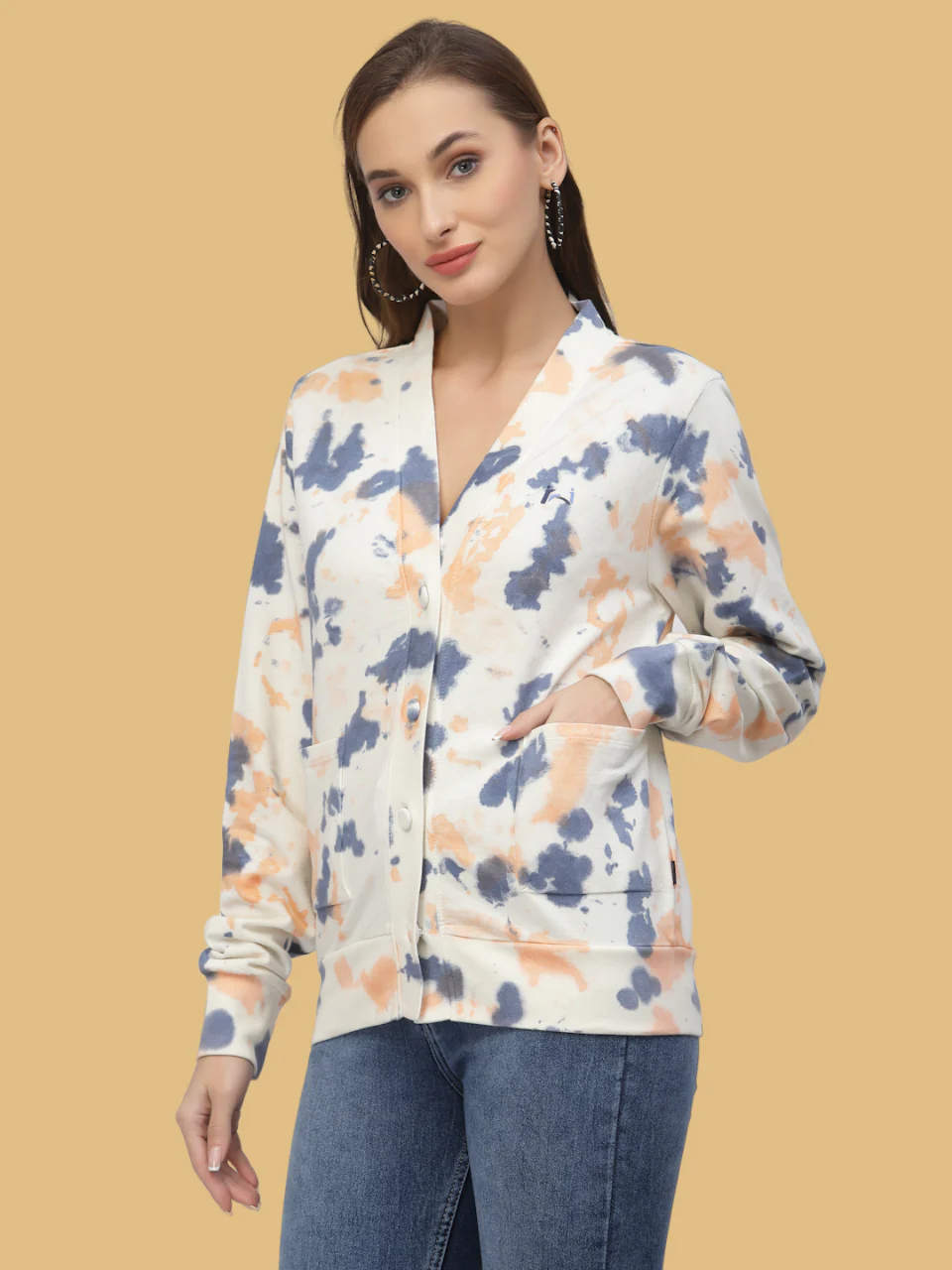 Flawless Women Trendy Tie & Dye Cardigan - Image 4