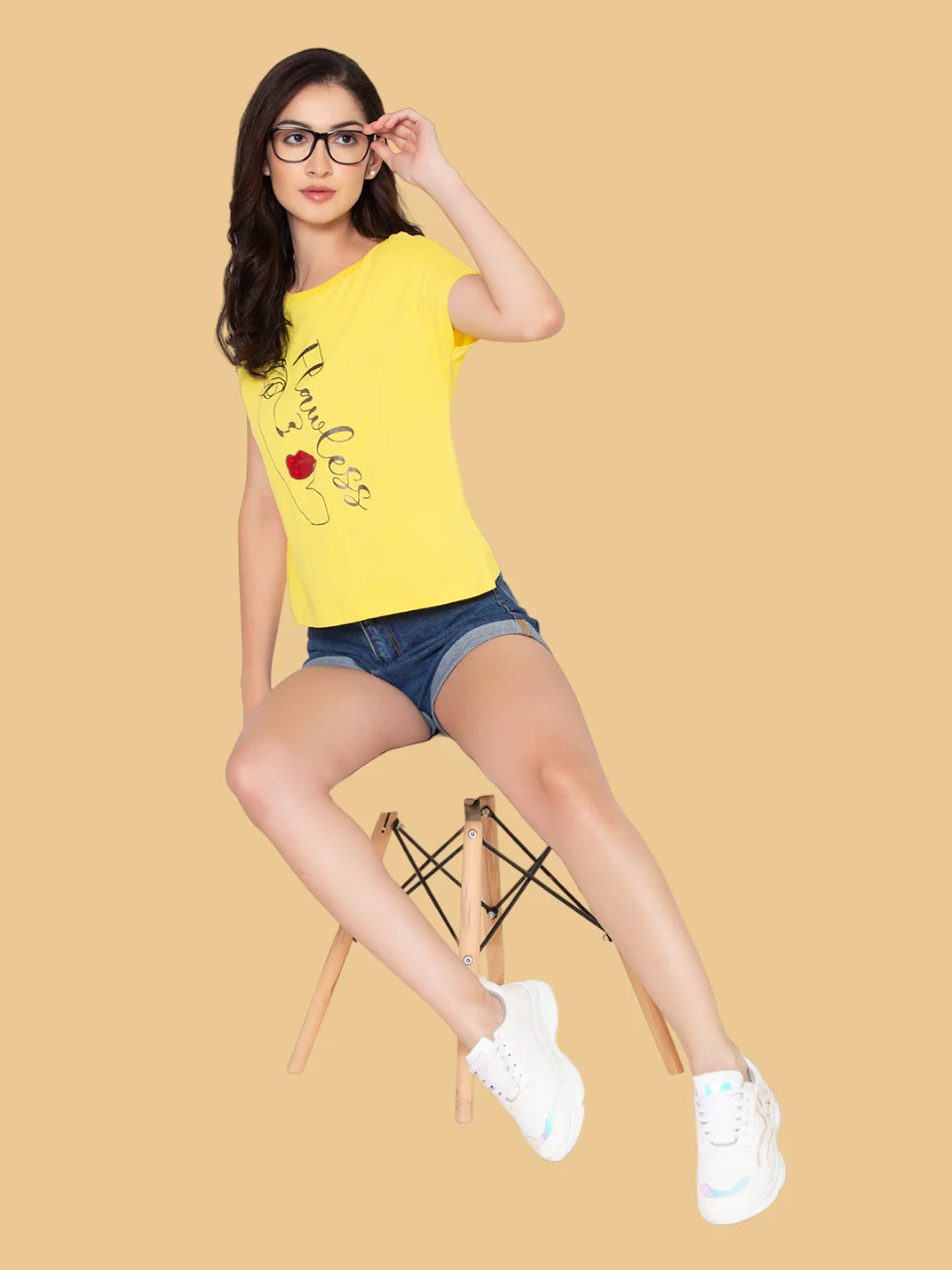 Flawless Women Yellow Face T-Shirt - Image 6