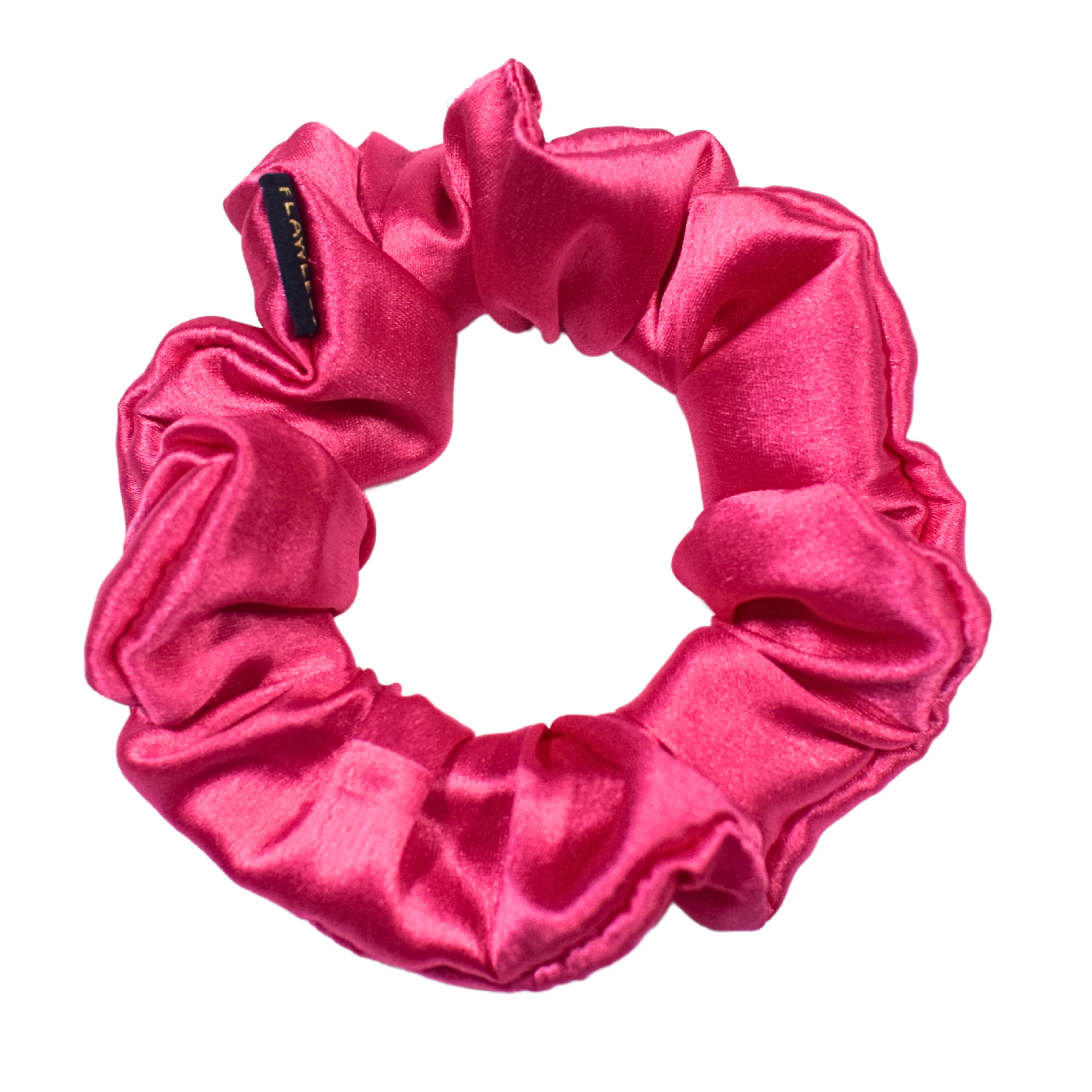 Flawless Pack Of 2 Pink-Hair Scrunchies in Silk Satin - Image 5