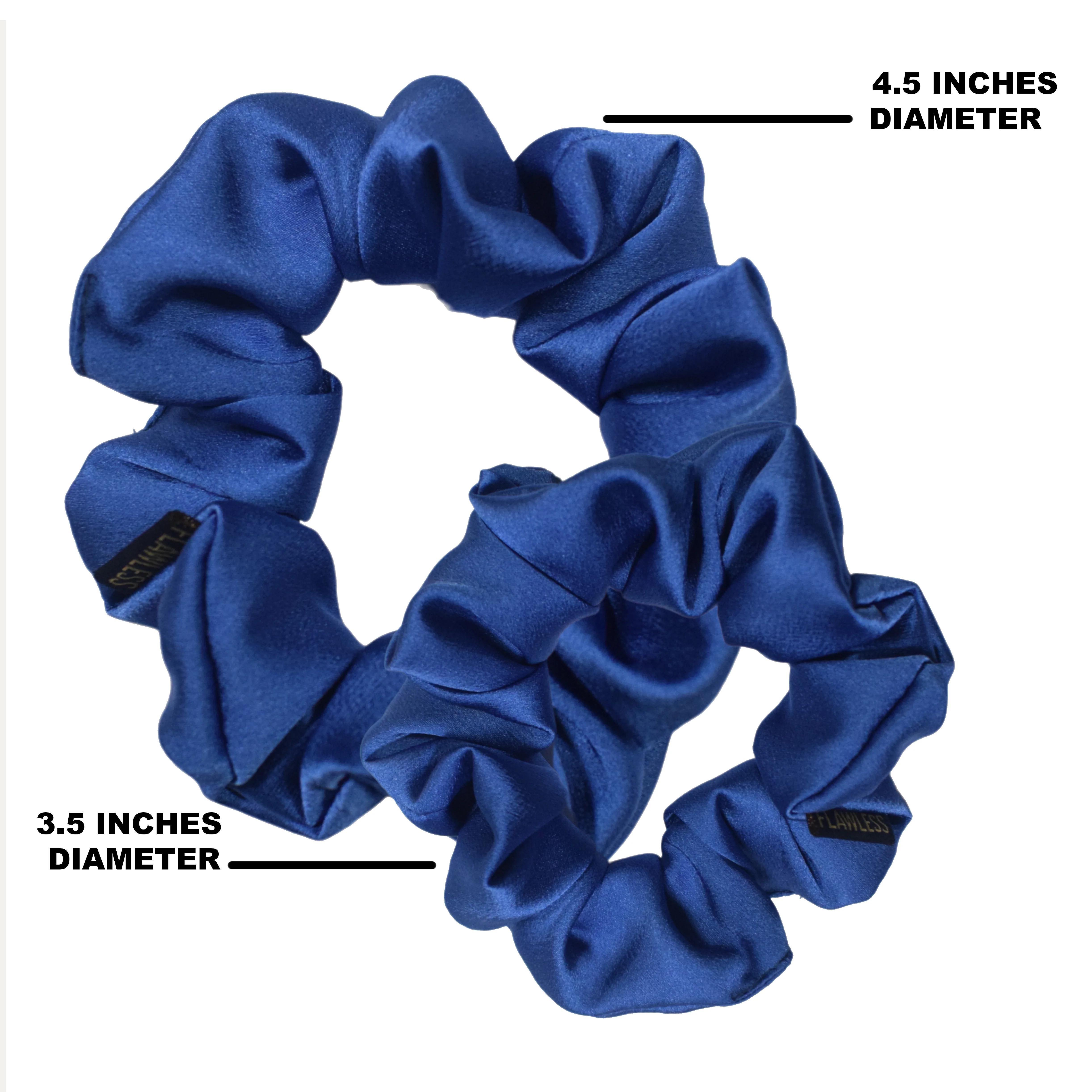 Flawless Blue Satin Scrunchies Set for Women & Girls - Image 3