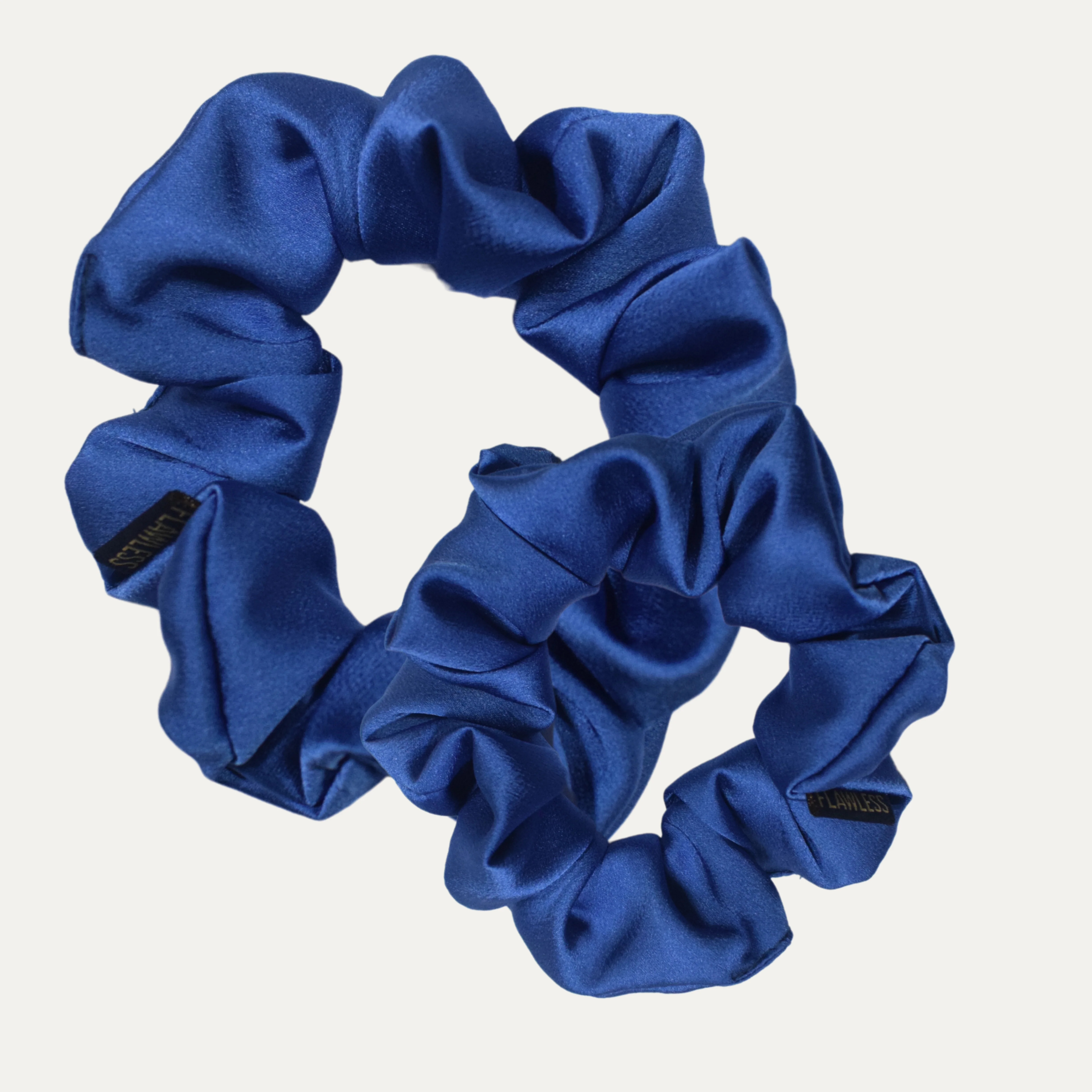 Flawless Blue Satin Scrunchies Set for Women & Girls - Image 6