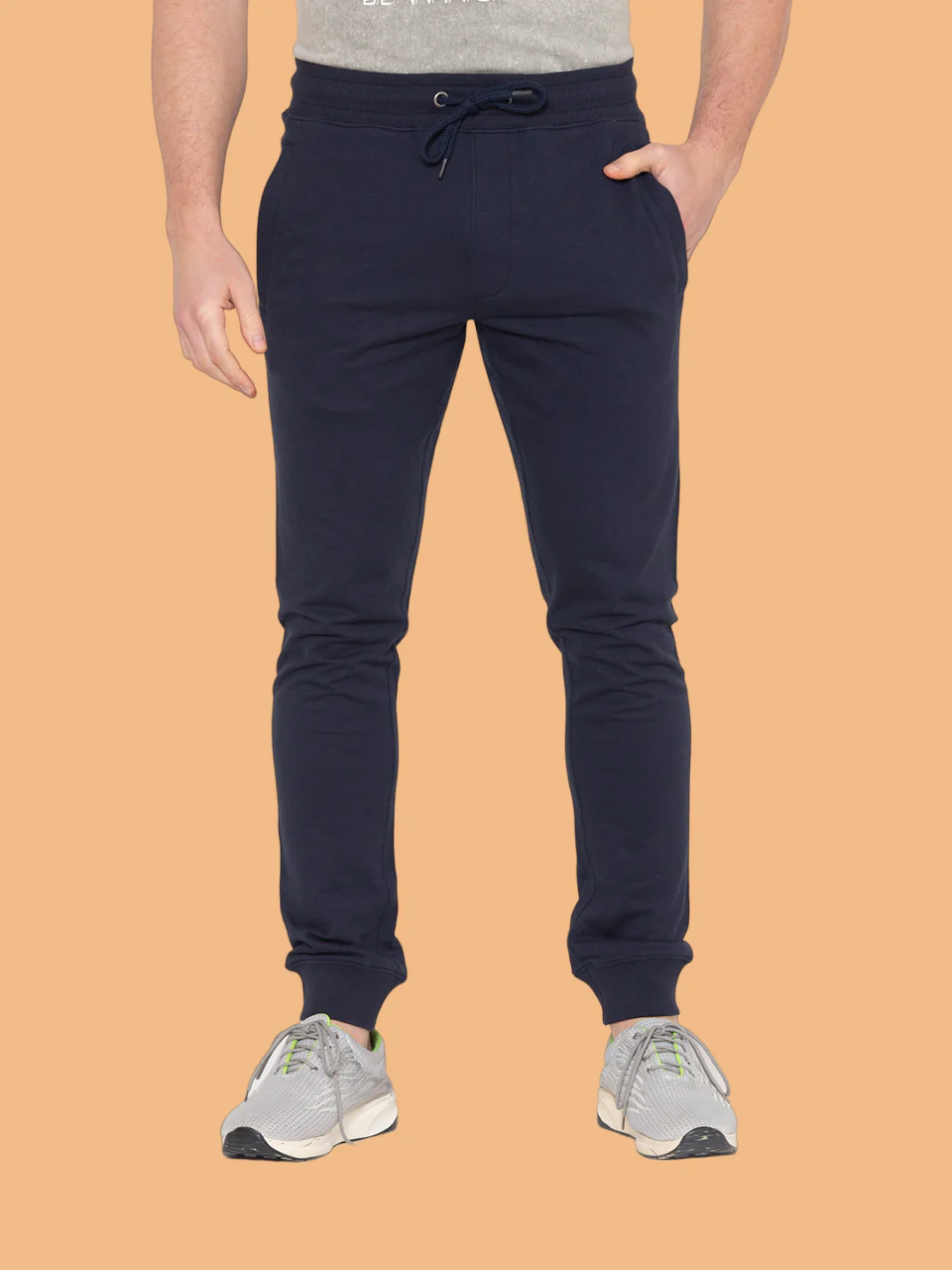 Flawless Casual Navy Solid Jogger For Men