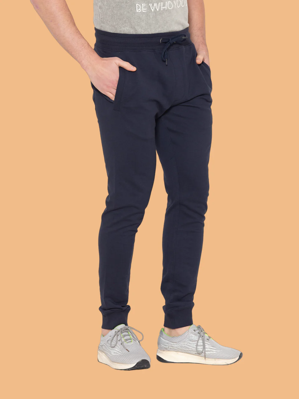 Flawless Casual Navy Solid Jogger For Men - Image 3