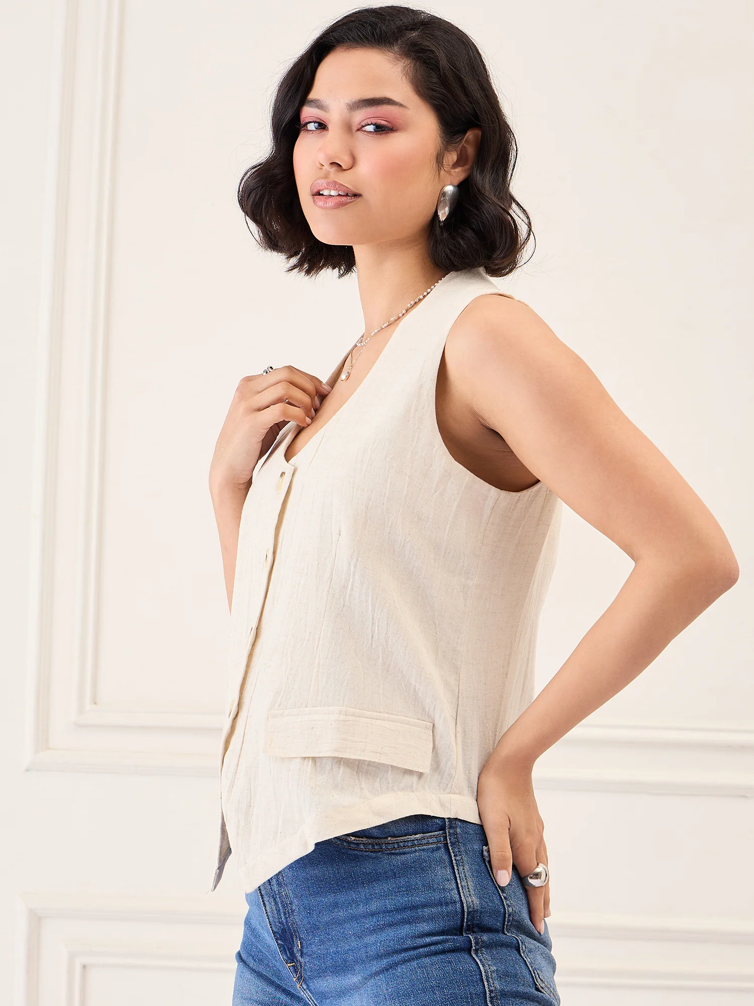 Cotton Waistcoat for Women - Stylish and Comfortable - Image 4