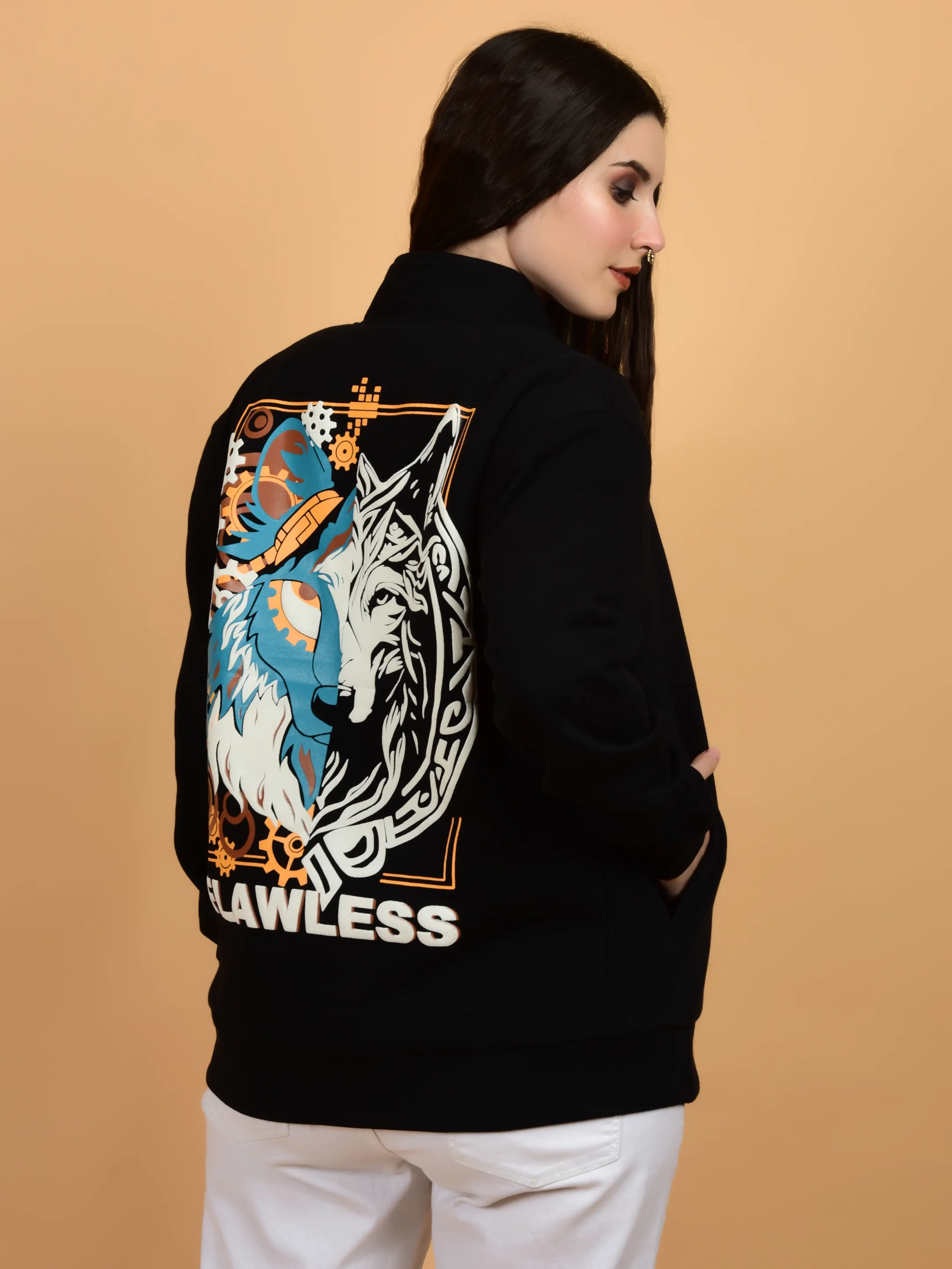 Flawless Women Printed Bomber Jacket - Image 4