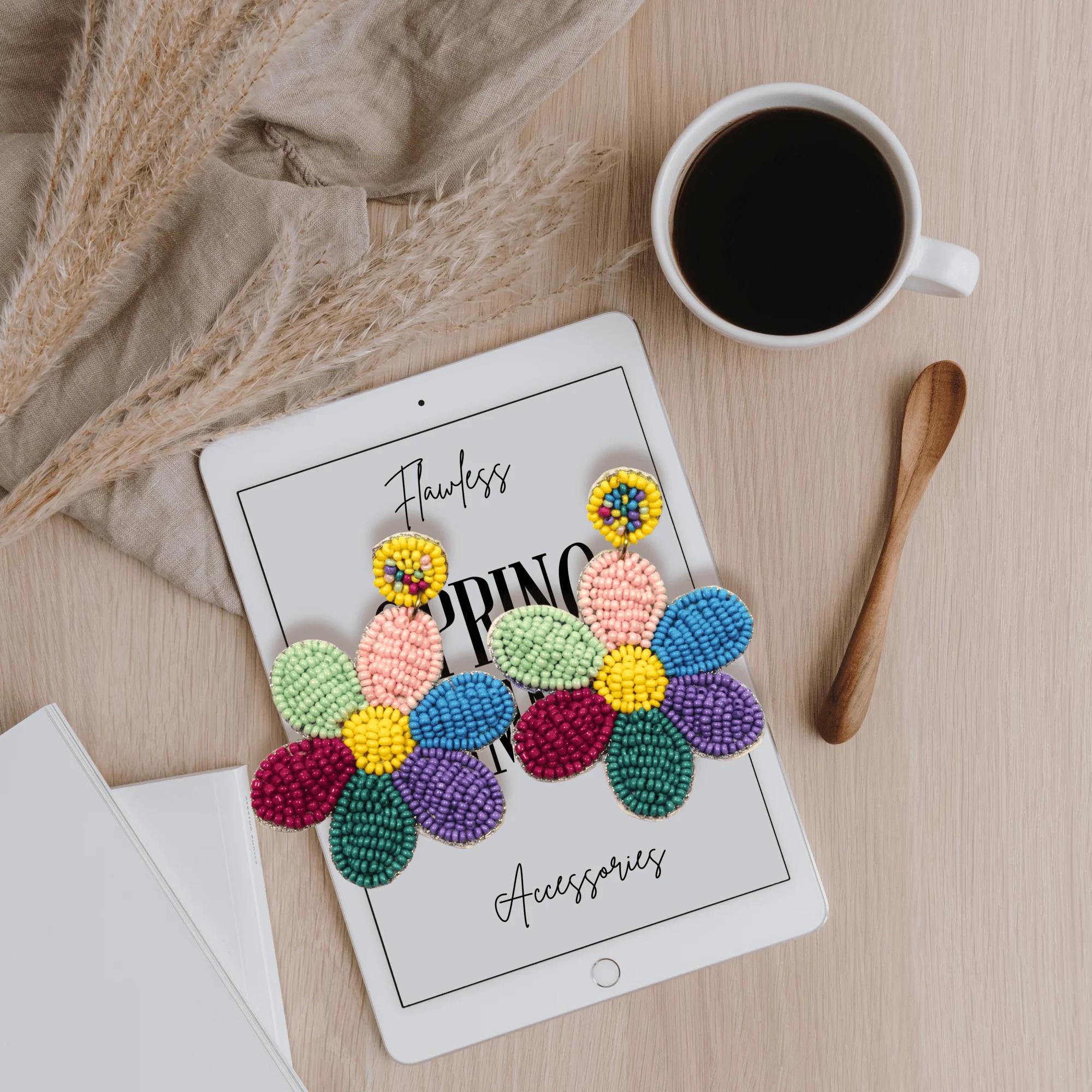 Flawless Flawer Handmade Beaded Bird Earrings For Women & Girls