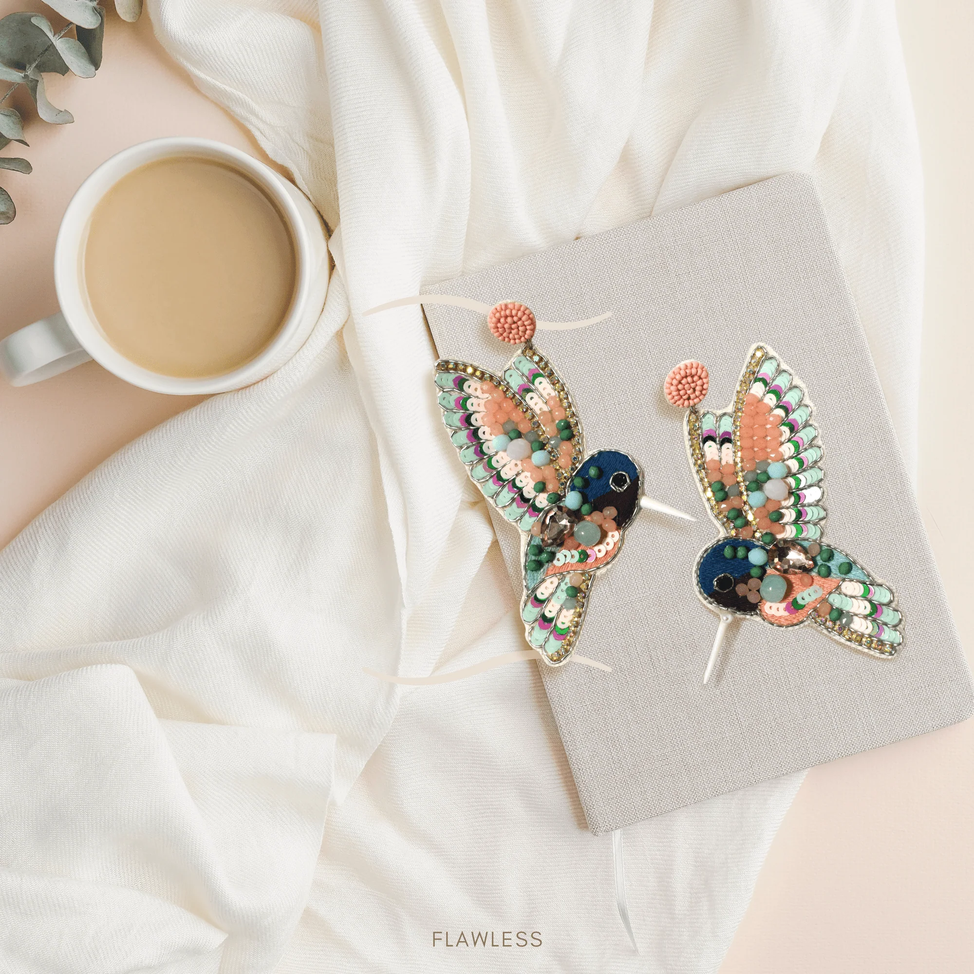 Flawless Handmade Beaded Bird Earrings For Women & Girls
