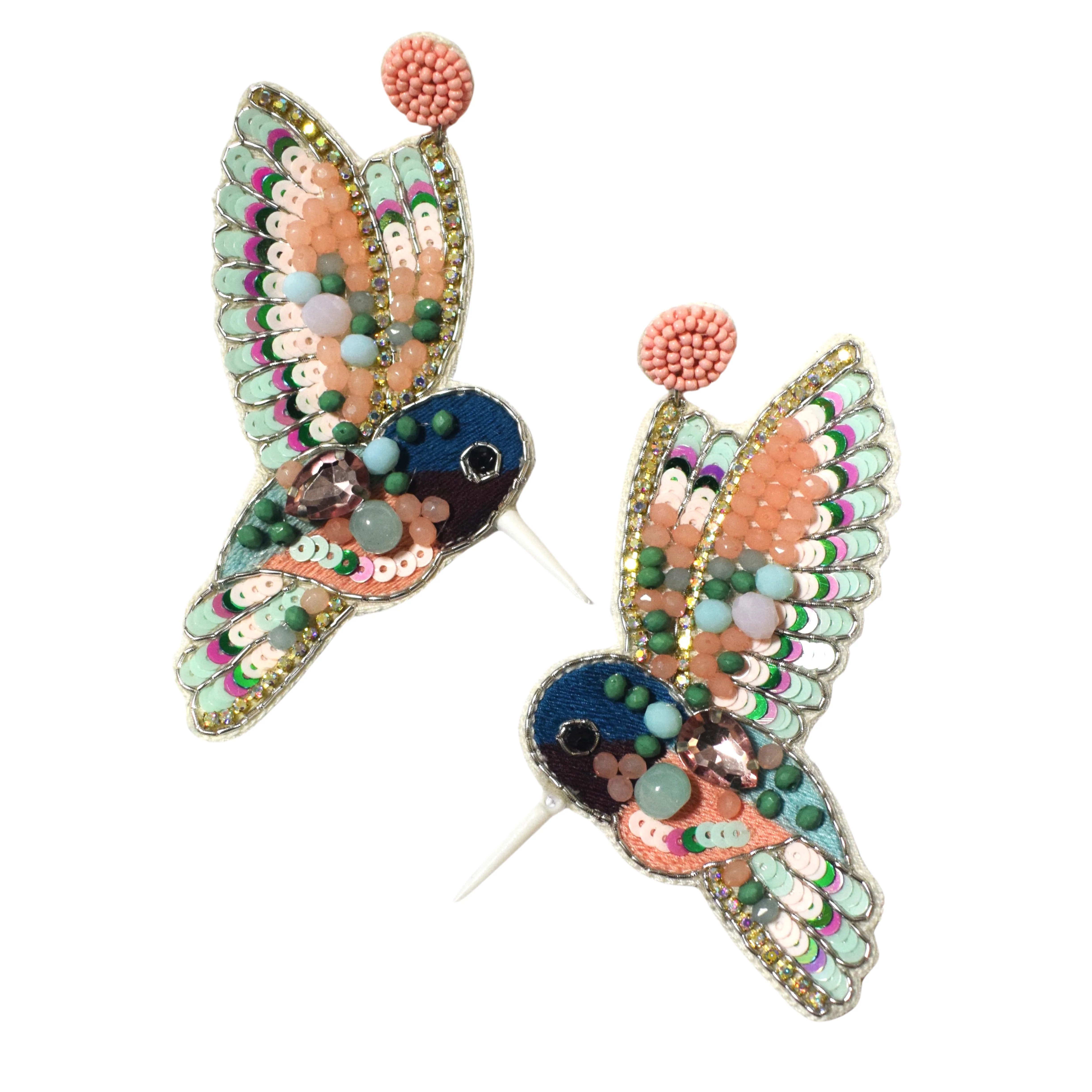 Flawless Handmade Beaded Bird Earrings For Women & Girls - Image 2