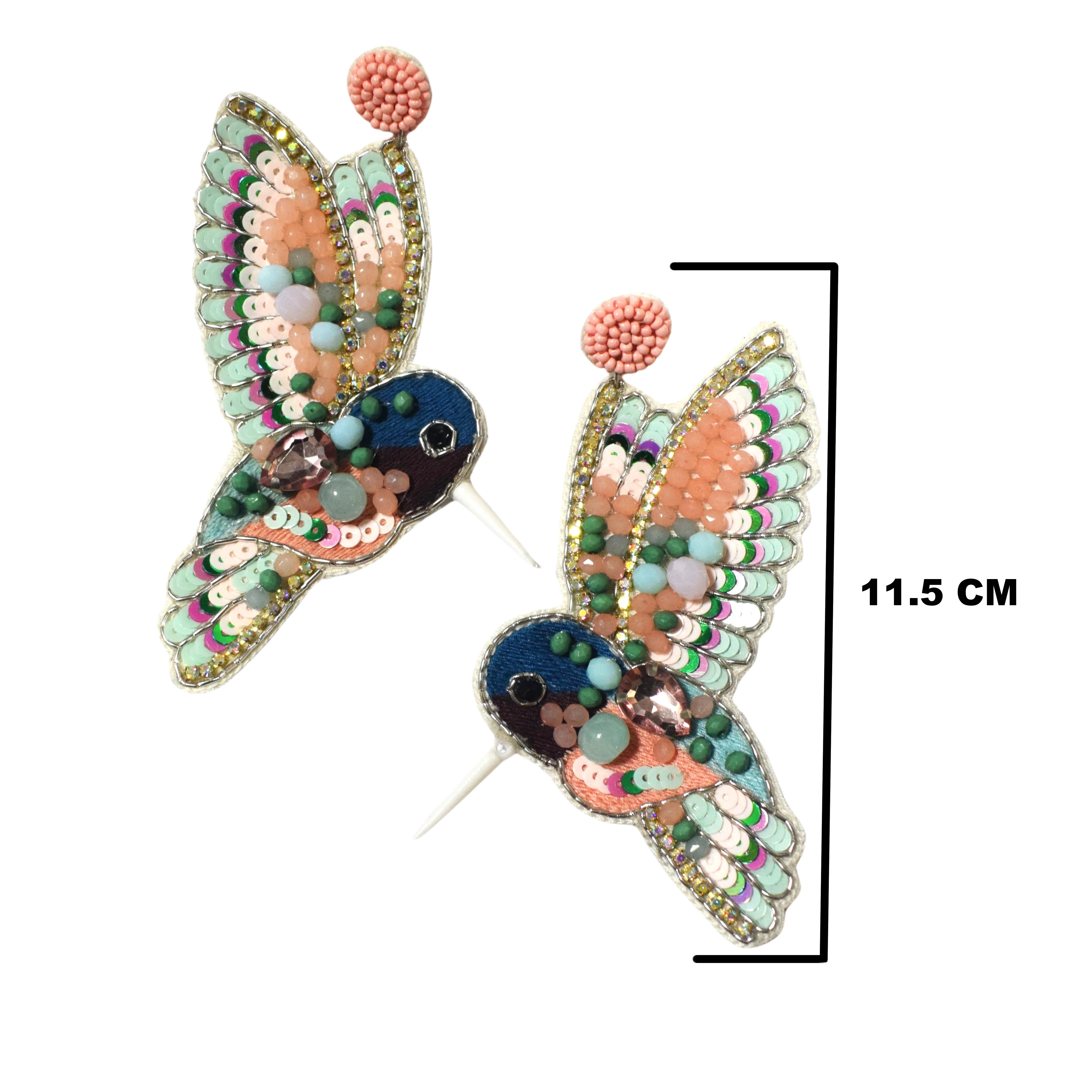 Flawless Handmade Beaded Bird Earrings For Women & Girls - Image 4
