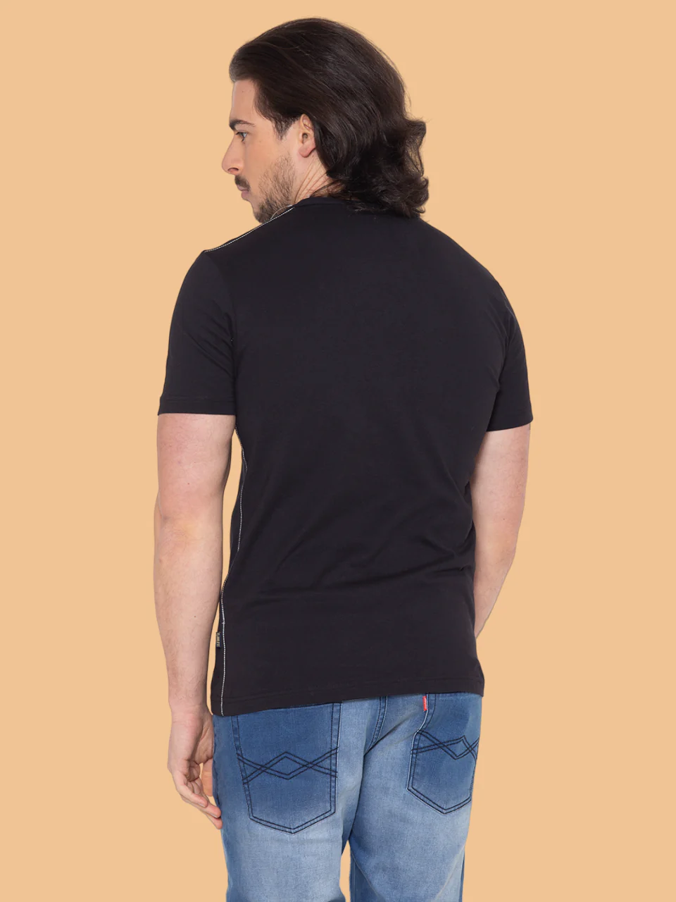 Flawless Men's Black Printed T-Shirt in Soft Cotton - Image 2