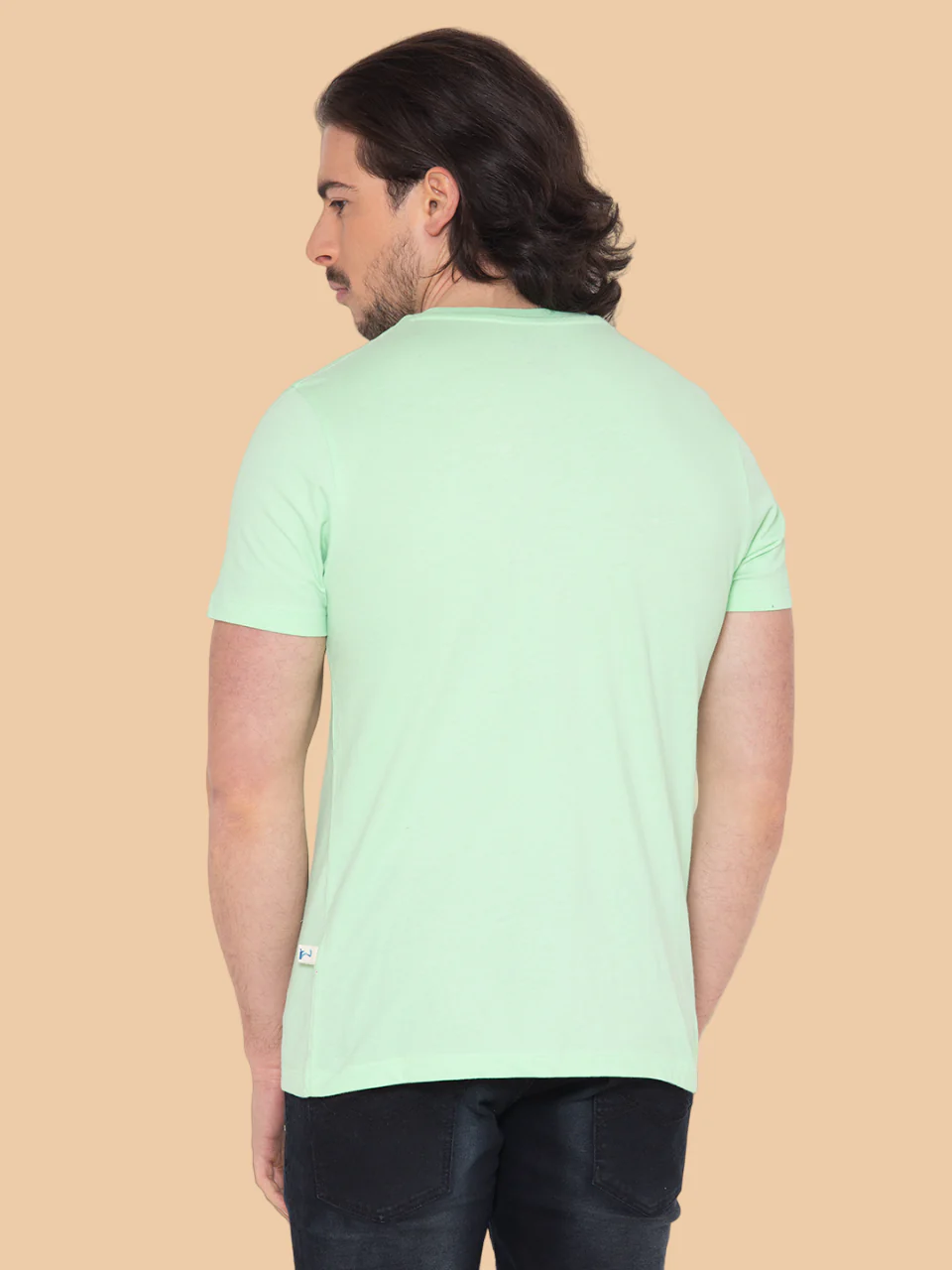 Flawless Men Cotton Green T-Shirt - Image 2