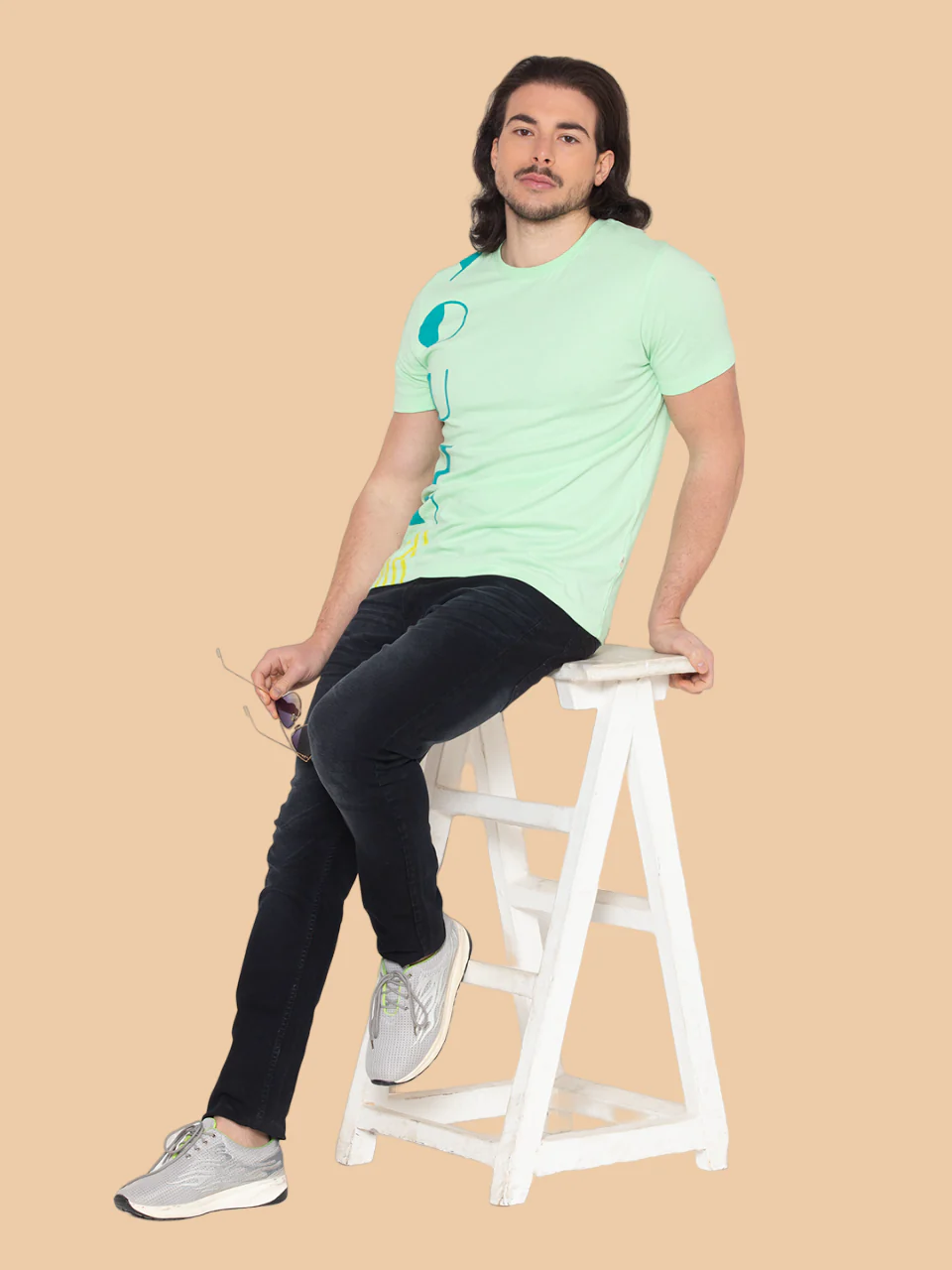 Flawless Men Cotton Green T-Shirt - Image 7