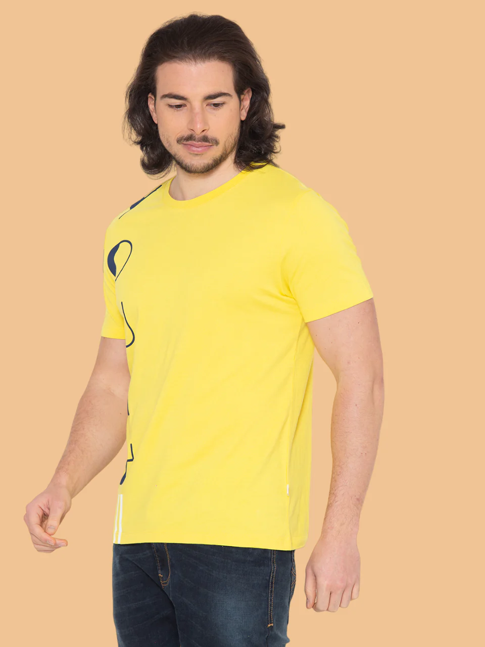 Flawless Men Cotton Yellow T-Shirt - Image 4