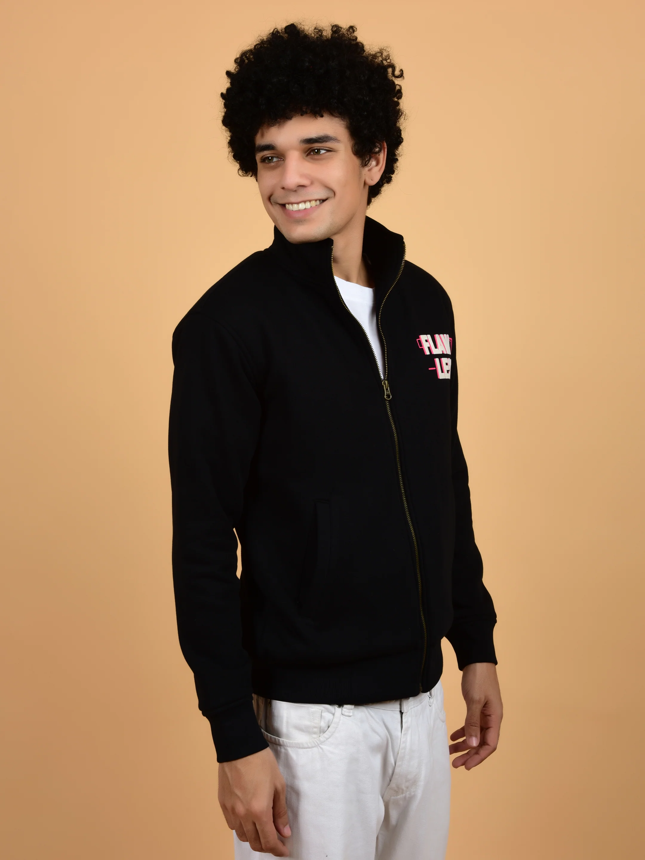 Flawless Men Printed Black Bomber Jacket - Image 5