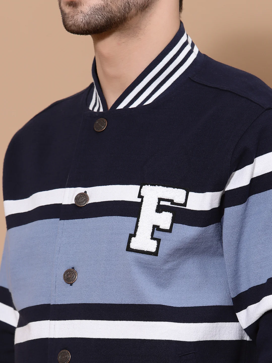 Flawless Men Multi-Color Cotton Bomber Jacket - Image 3