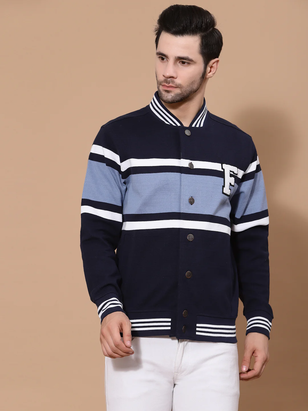 Flawless Men Multi-Color Cotton Bomber Jacket - Image 4