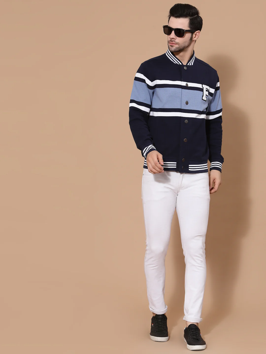 Flawless Men Multi-Color Cotton Bomber Jacket - Image 6