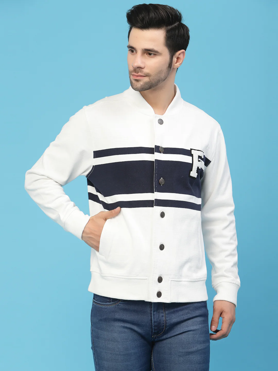 Flawless Men Multi-Color Cotton Bomber Jacket - Image 5