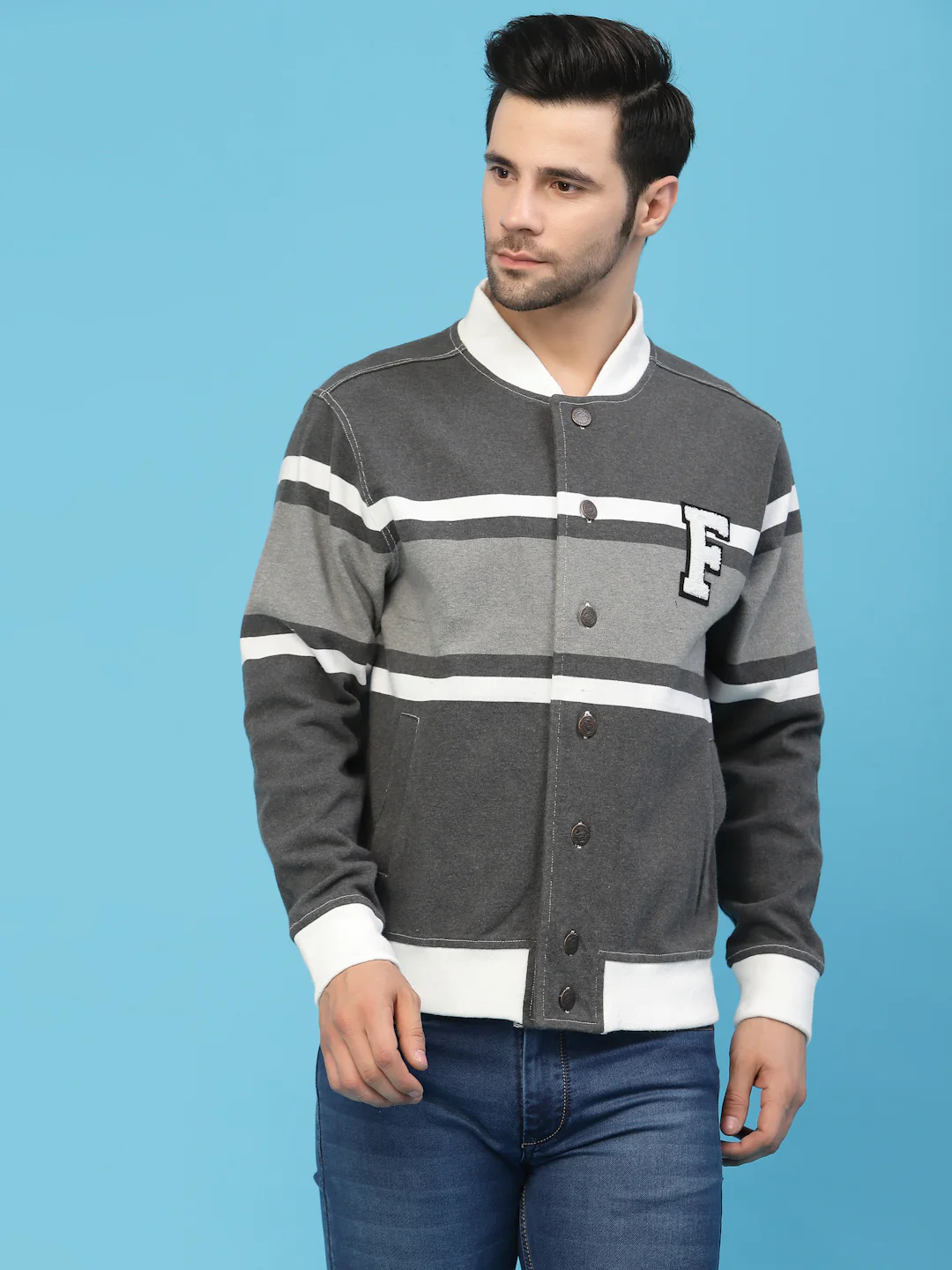 Flawless Men Multi-Color Cotton Bomber Jacket - Image 4
