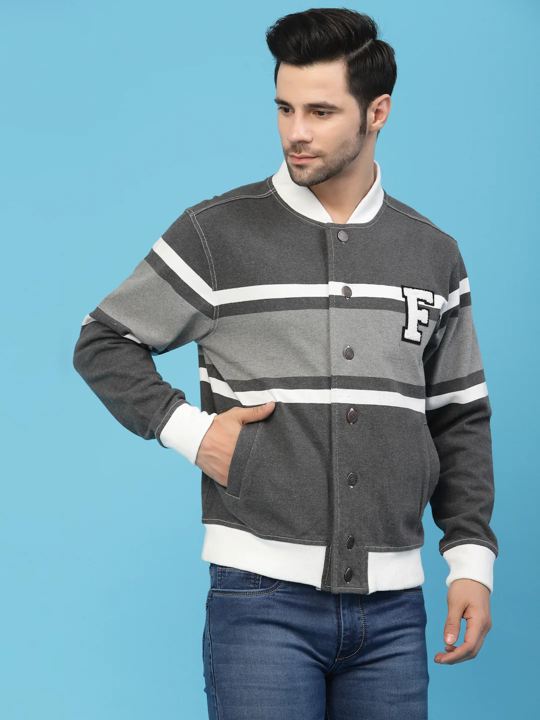 Flawless Men Multi-Color Cotton Bomber Jacket - Image 5
