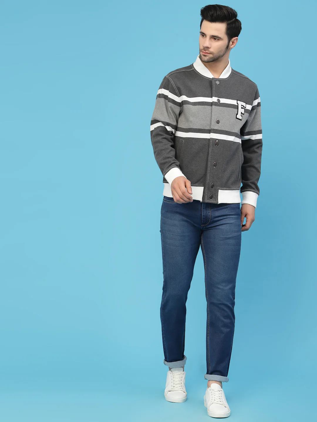Flawless Men Multi-Color Cotton Bomber Jacket - Image 7