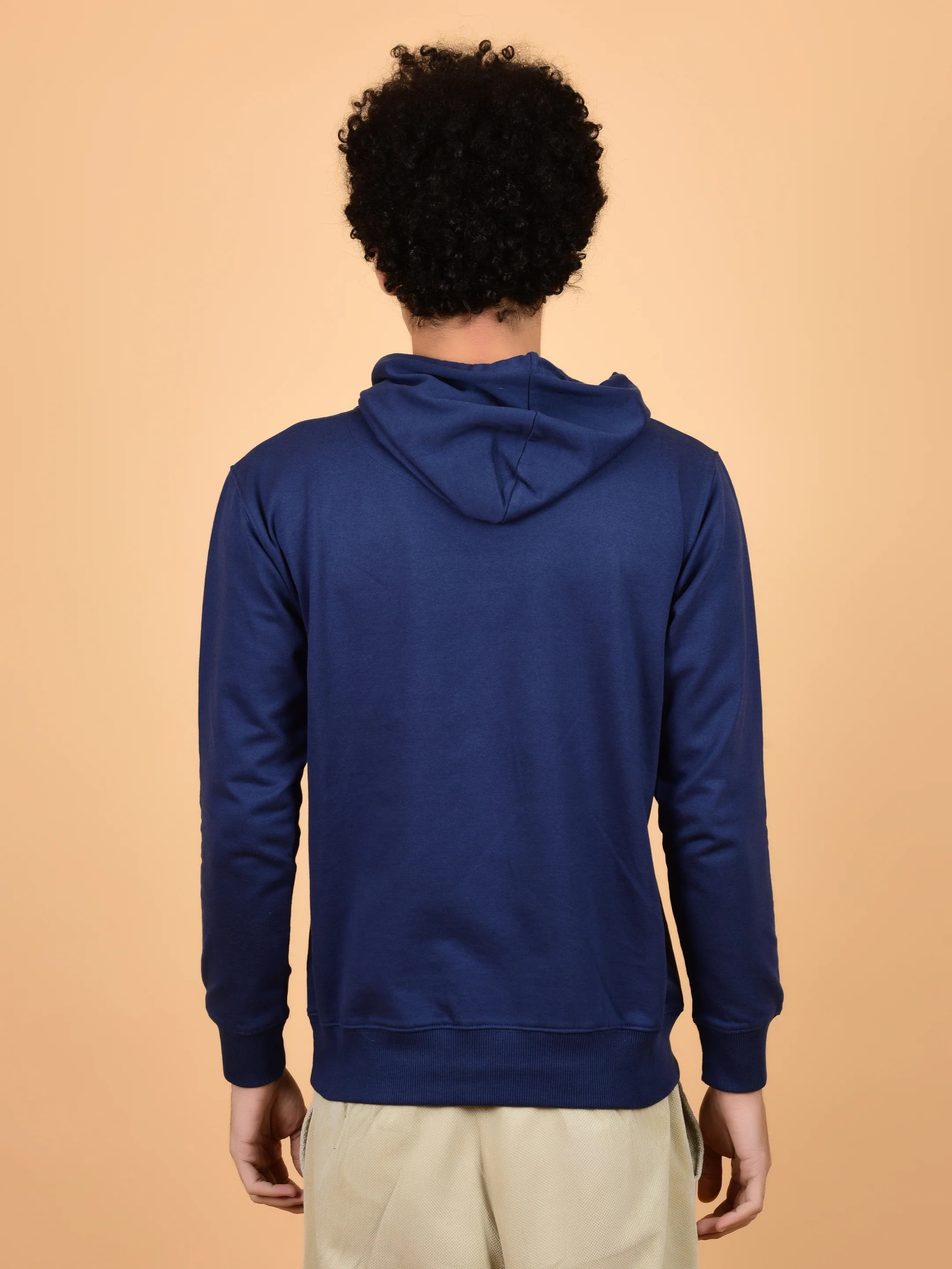 Flawless Men's Blue Solid Hoodie - Image 4
