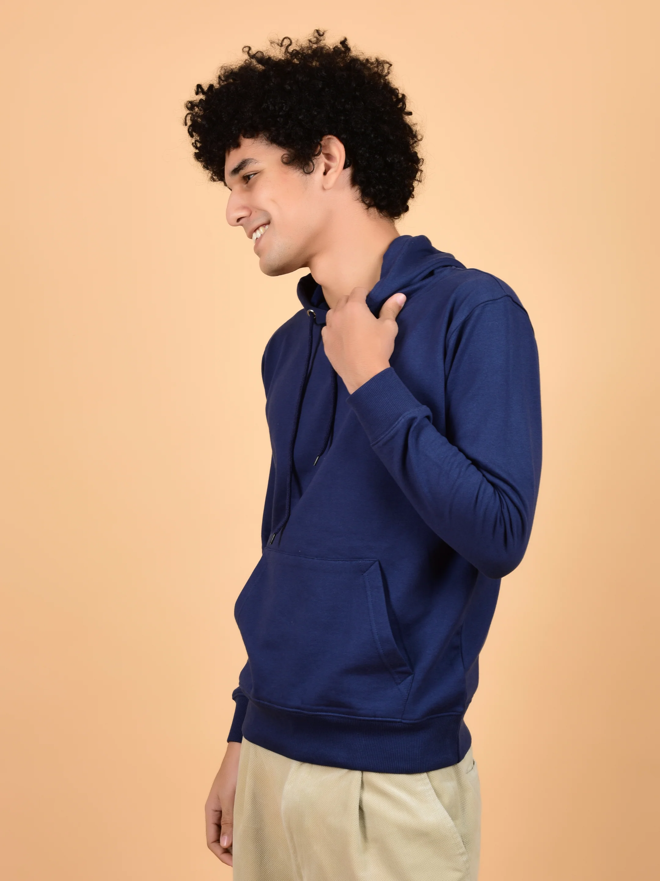 Flawless Men's Blue Solid Hoodie - Image 7